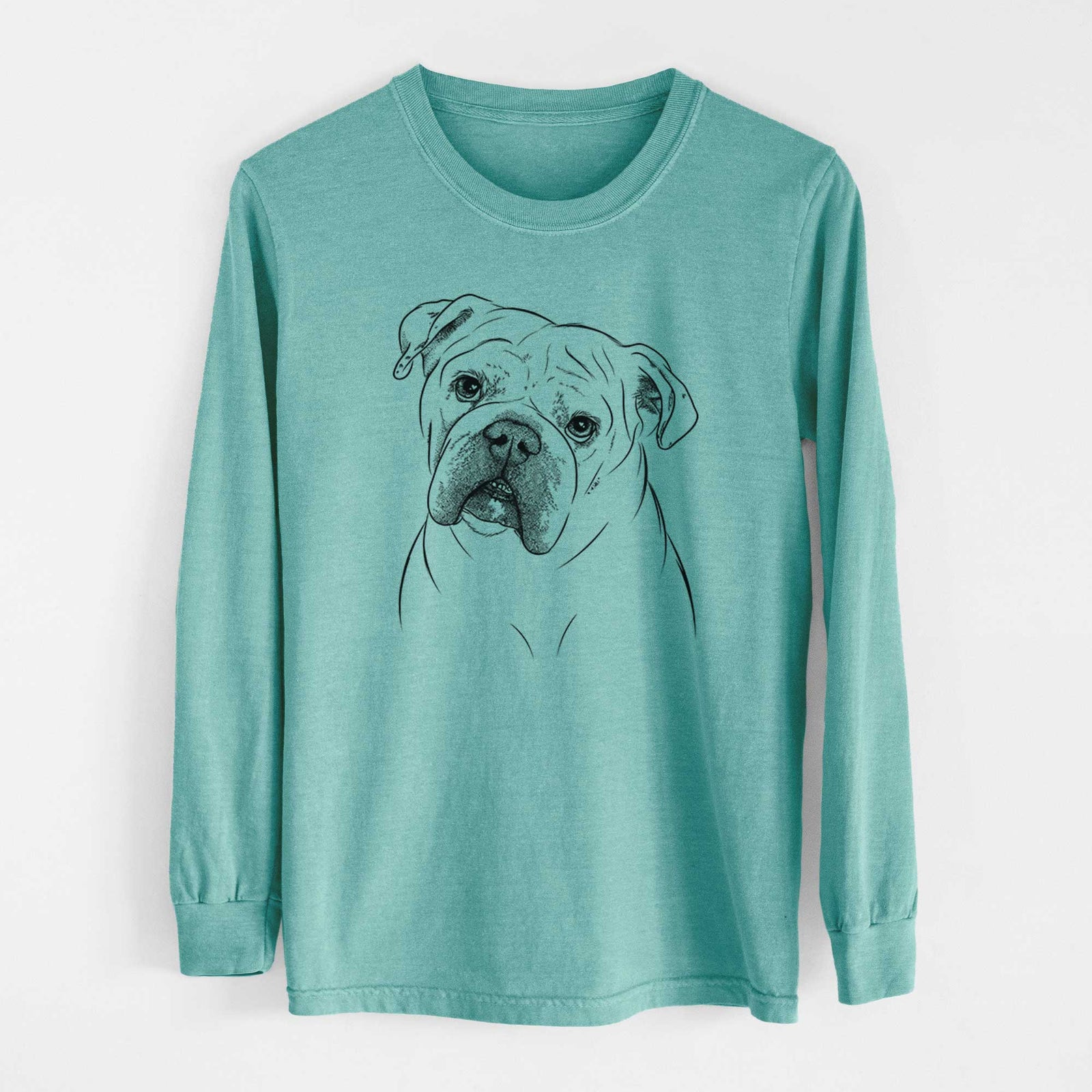 Bare Blossom the English Bulldog - Heavyweight 100% Cotton Long Sleeve