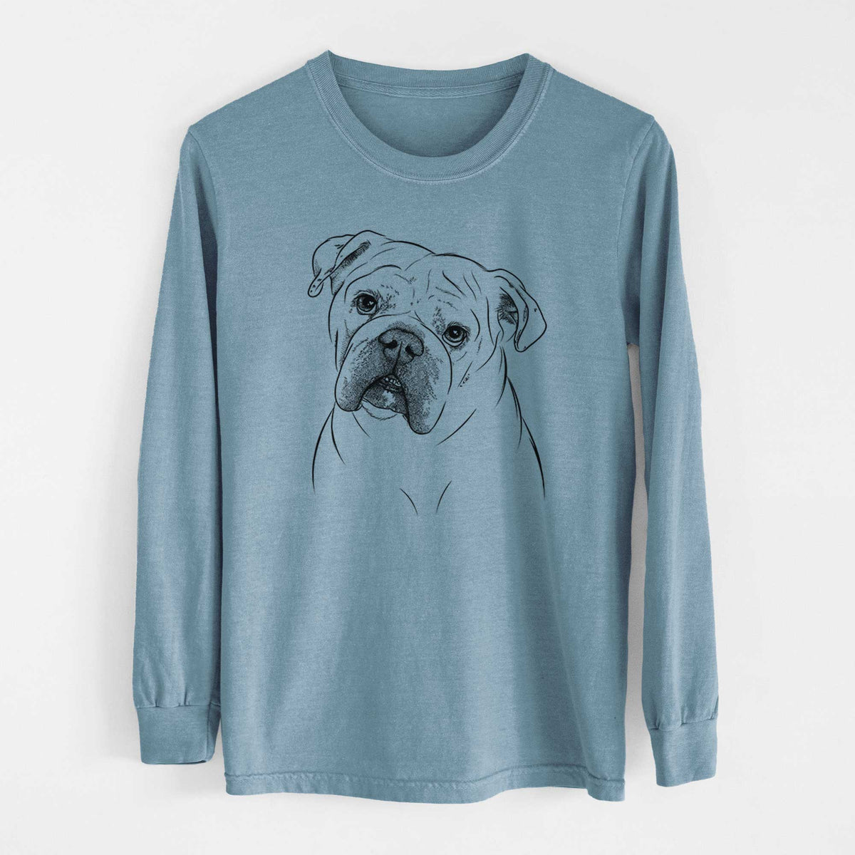 Bare Blossom the English Bulldog - Heavyweight 100% Cotton Long Sleeve
