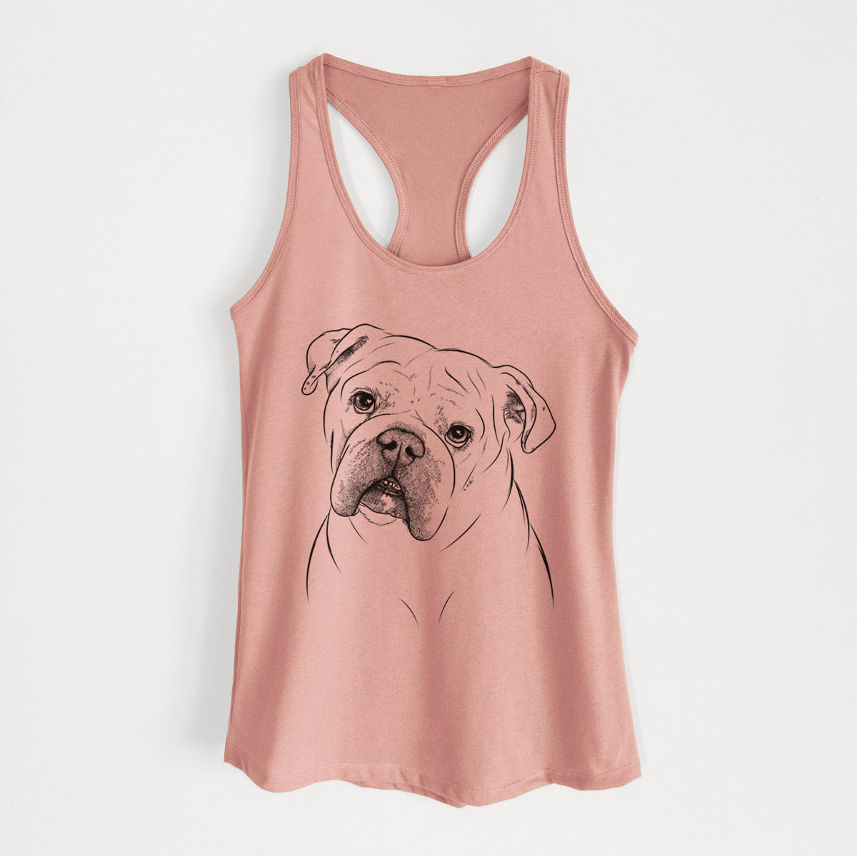 Blossom the English Bulldog - Women's Racerback Tanktop