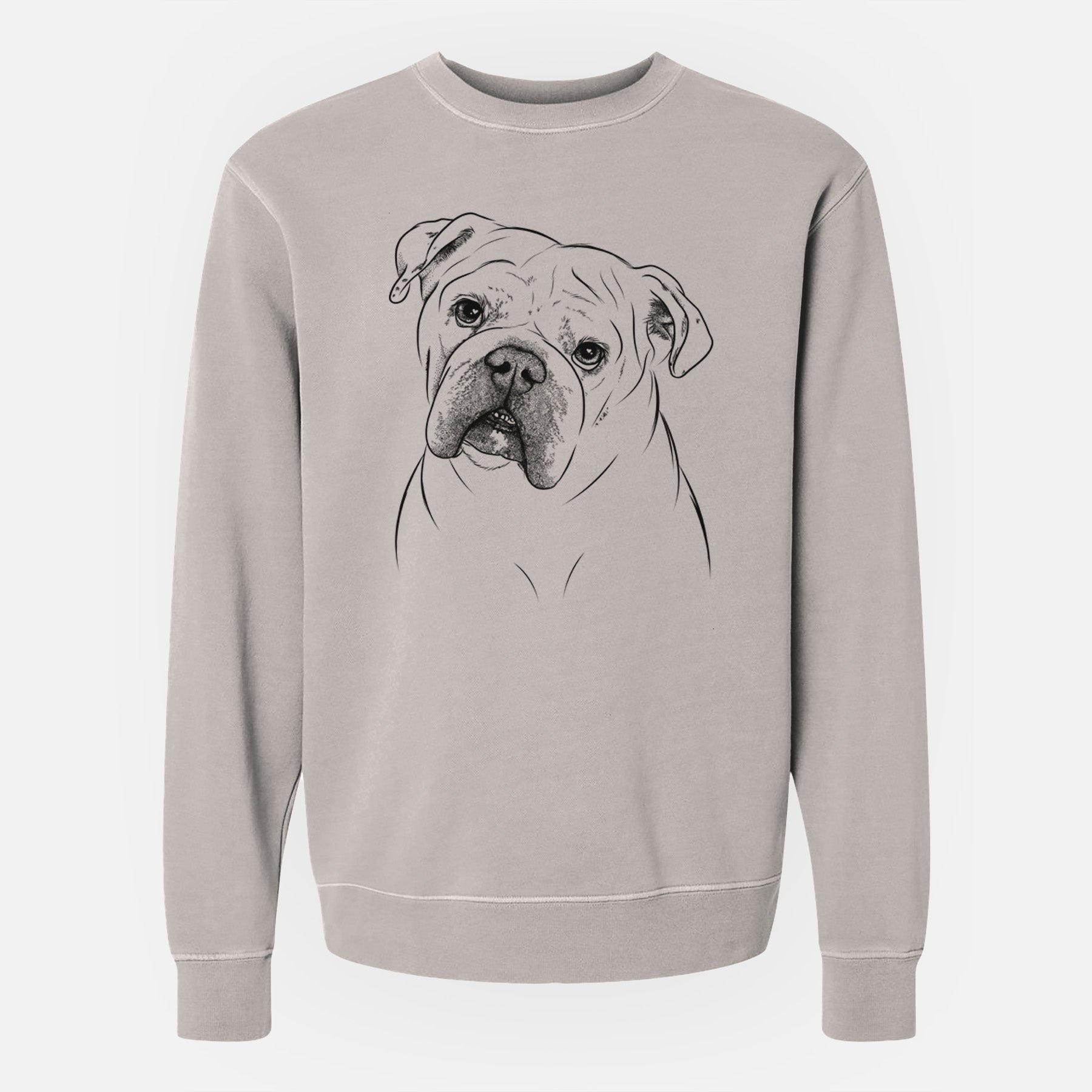 Bare Blossom the English Bulldog - Unisex Pigment Dyed Crew Sweatshirt