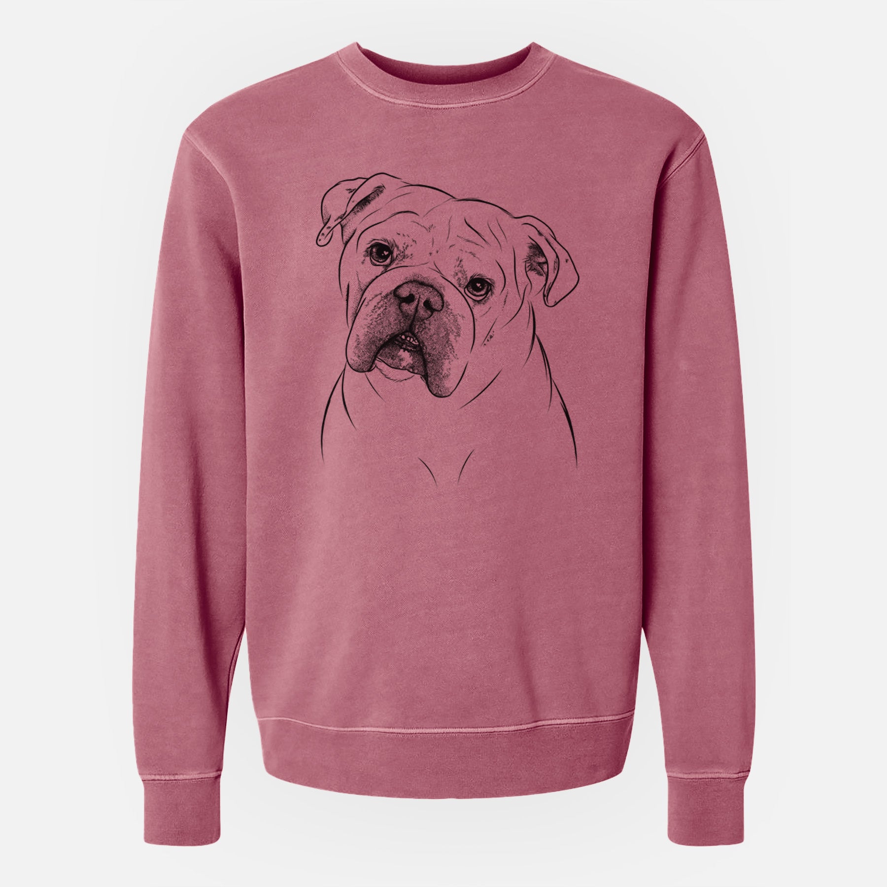 Bare Blossom the English Bulldog - Unisex Pigment Dyed Crew Sweatshirt