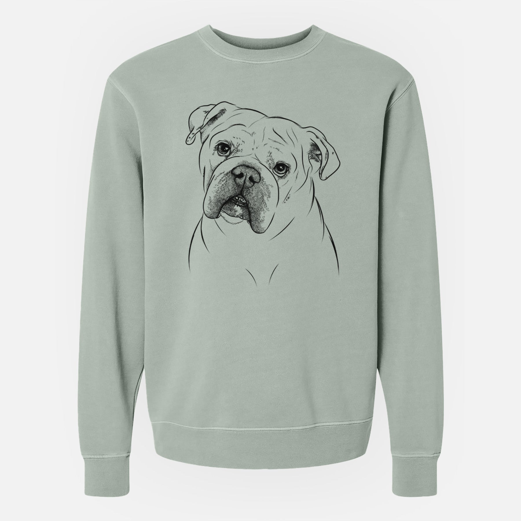 Bare Blossom the English Bulldog - Unisex Pigment Dyed Crew Sweatshirt