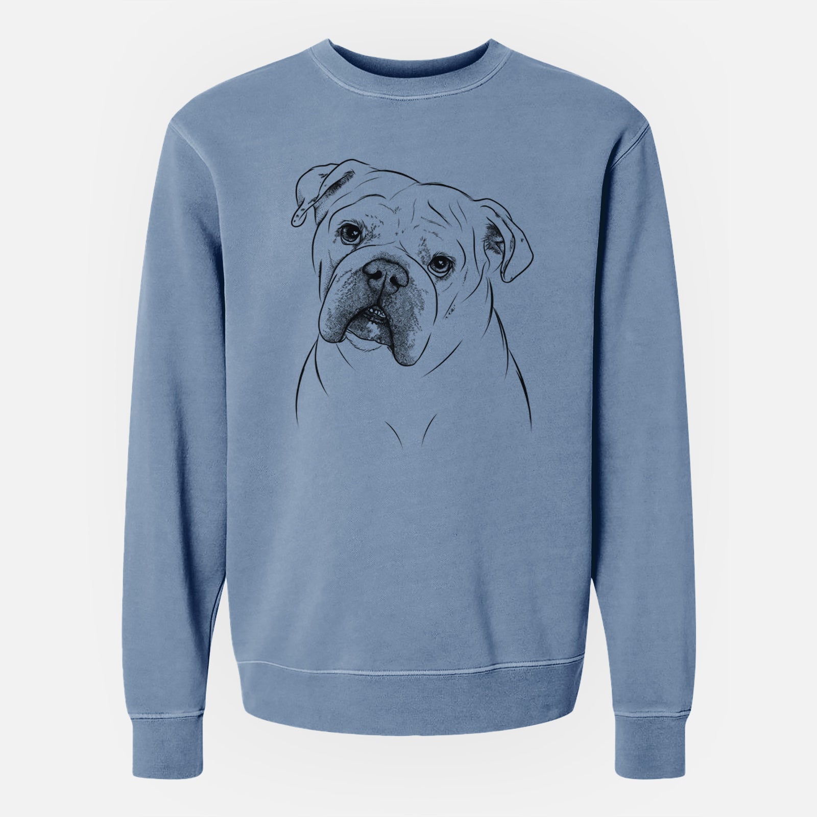 Bare Blossom the English Bulldog - Unisex Pigment Dyed Crew Sweatshirt