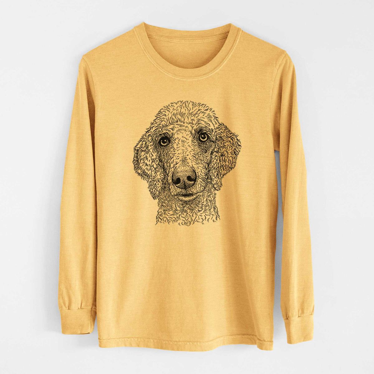 Bare Blossom the Poodle - Heavyweight 100% Cotton Long Sleeve