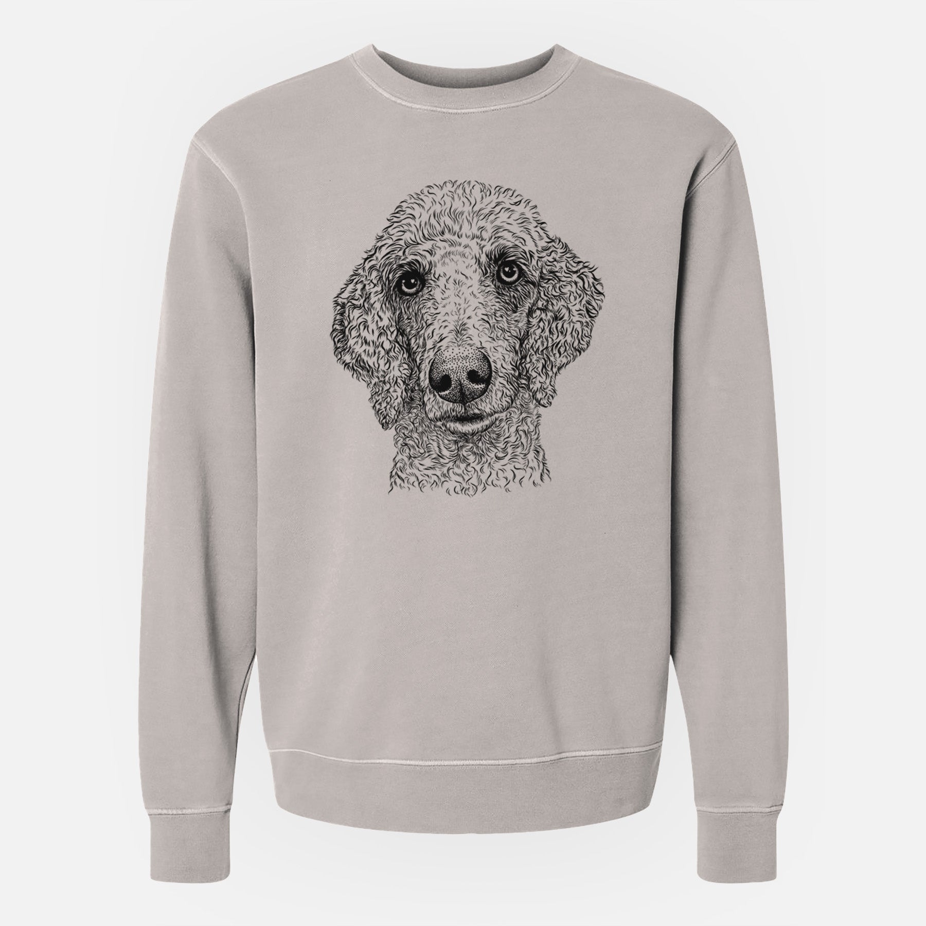 Bare Blossom the Poodle - Unisex Pigment Dyed Crew Sweatshirt