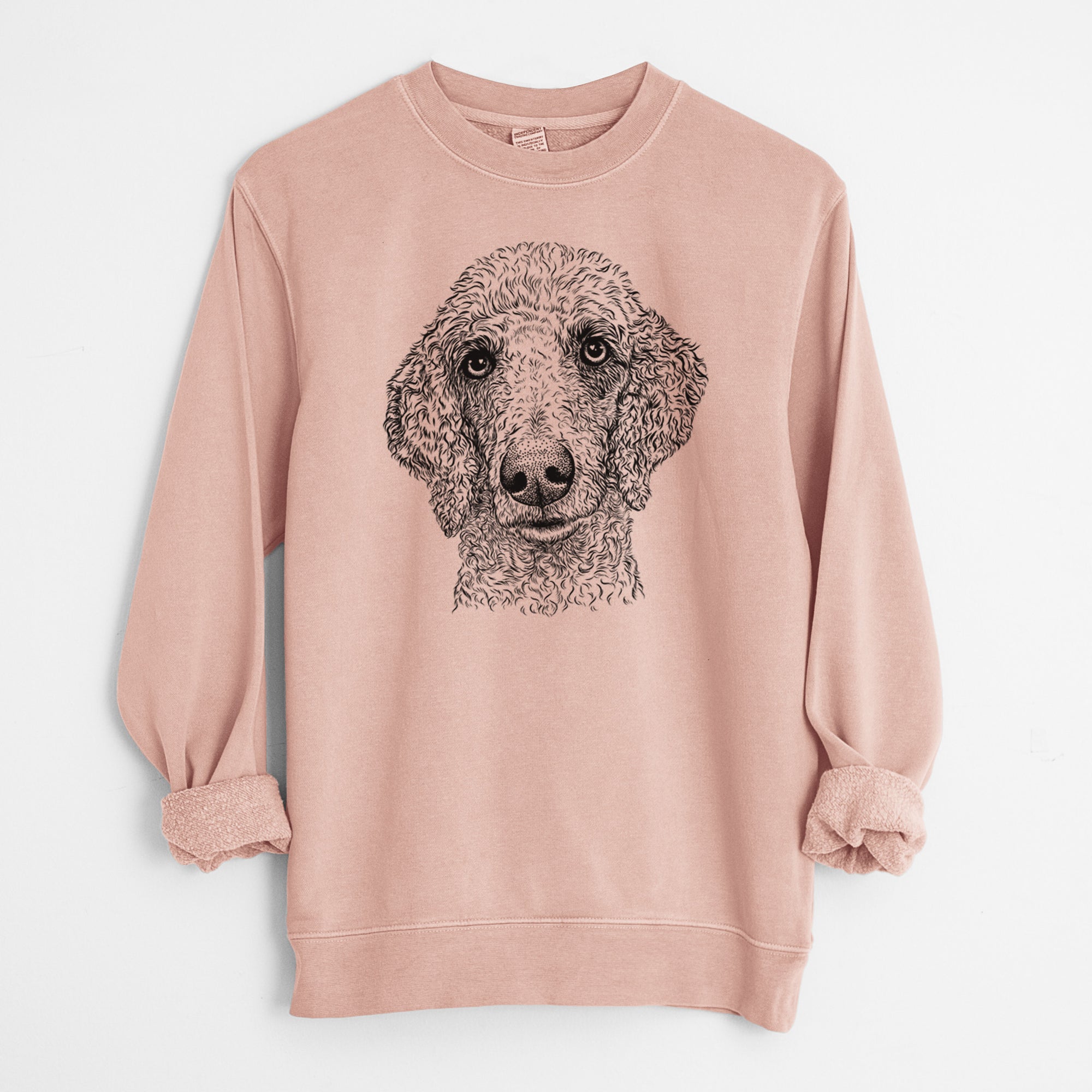 Bare Blossom the Poodle - Unisex Pigment Dyed Crew Sweatshirt