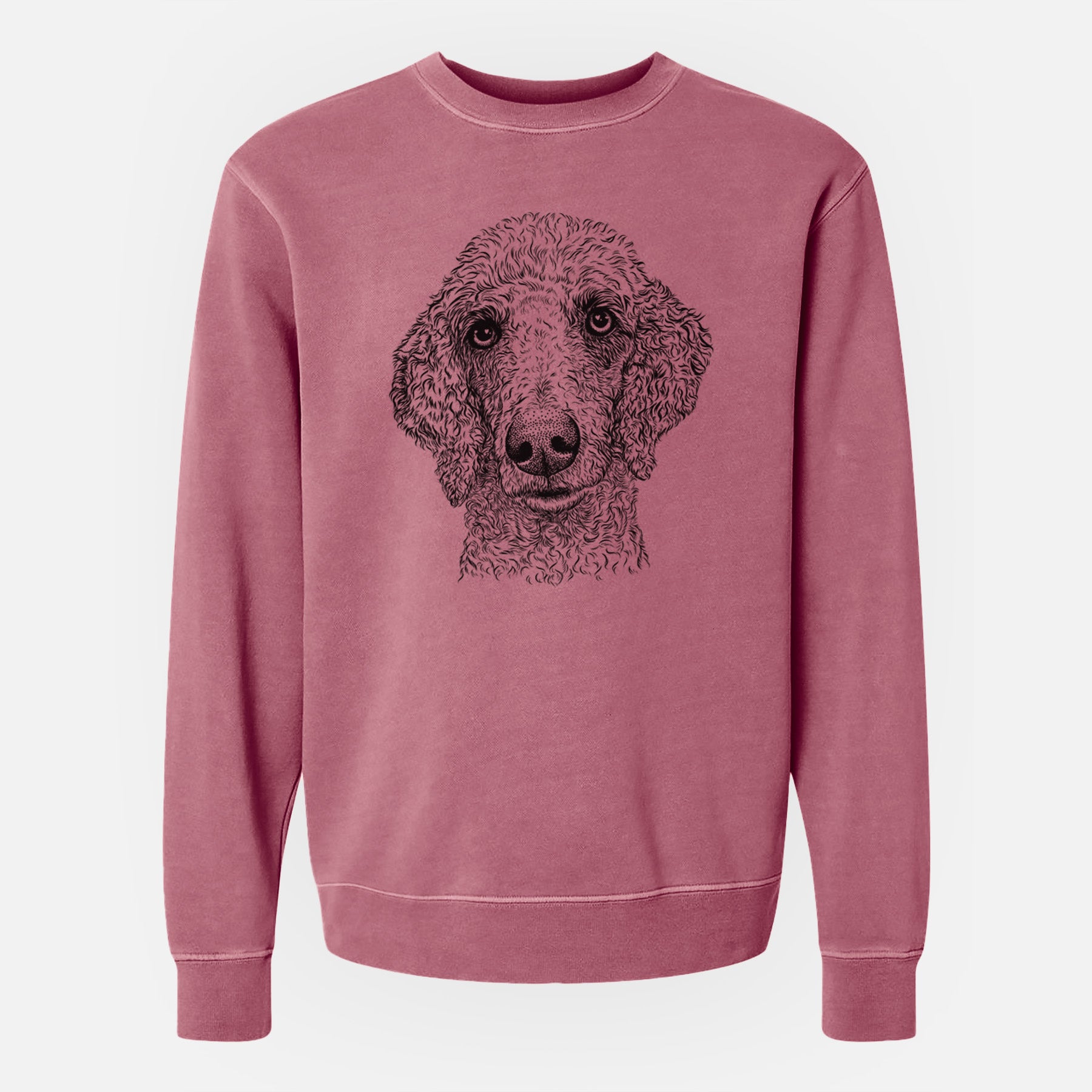 Bare Blossom the Poodle - Unisex Pigment Dyed Crew Sweatshirt