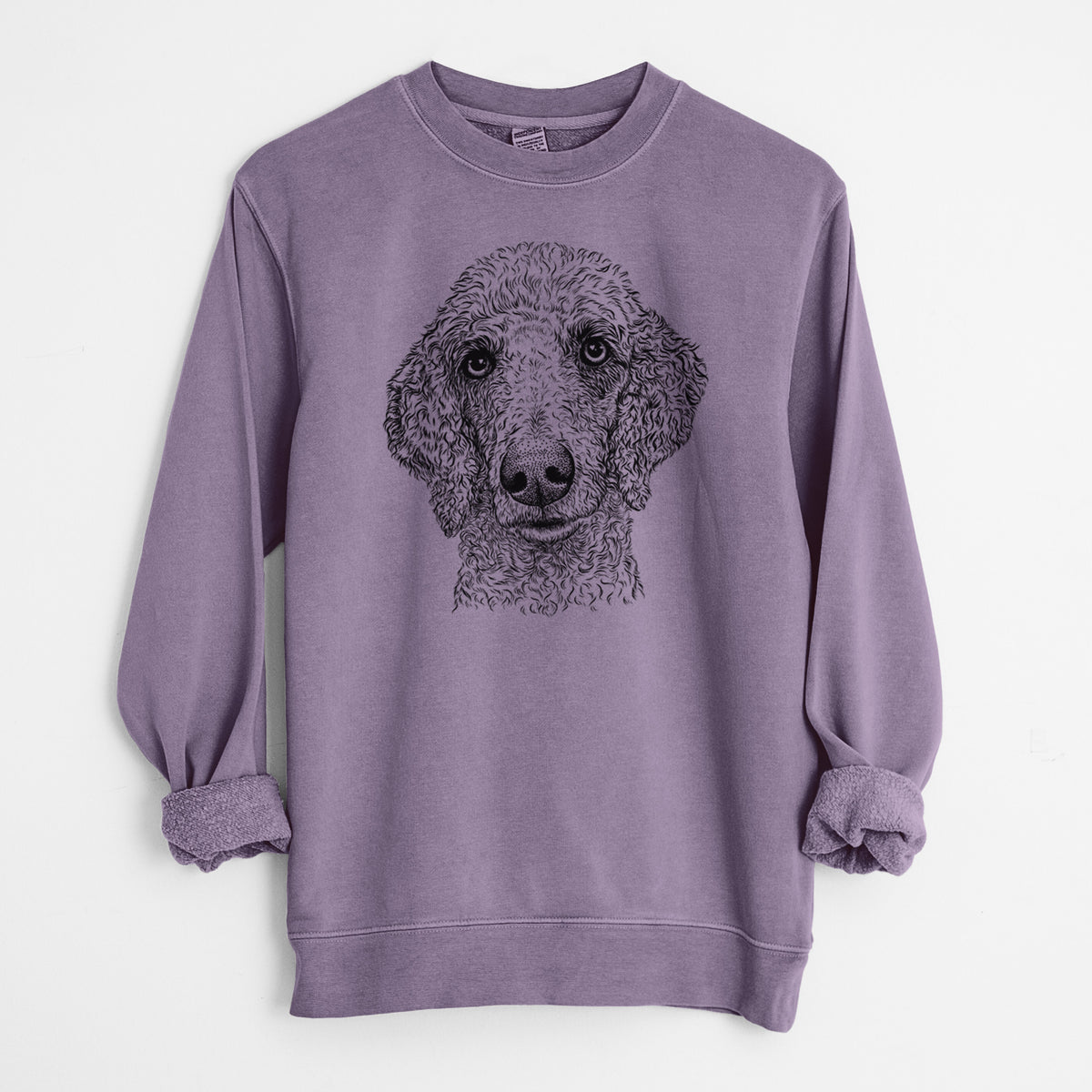 Bare Blossom the Poodle - Unisex Pigment Dyed Crew Sweatshirt
