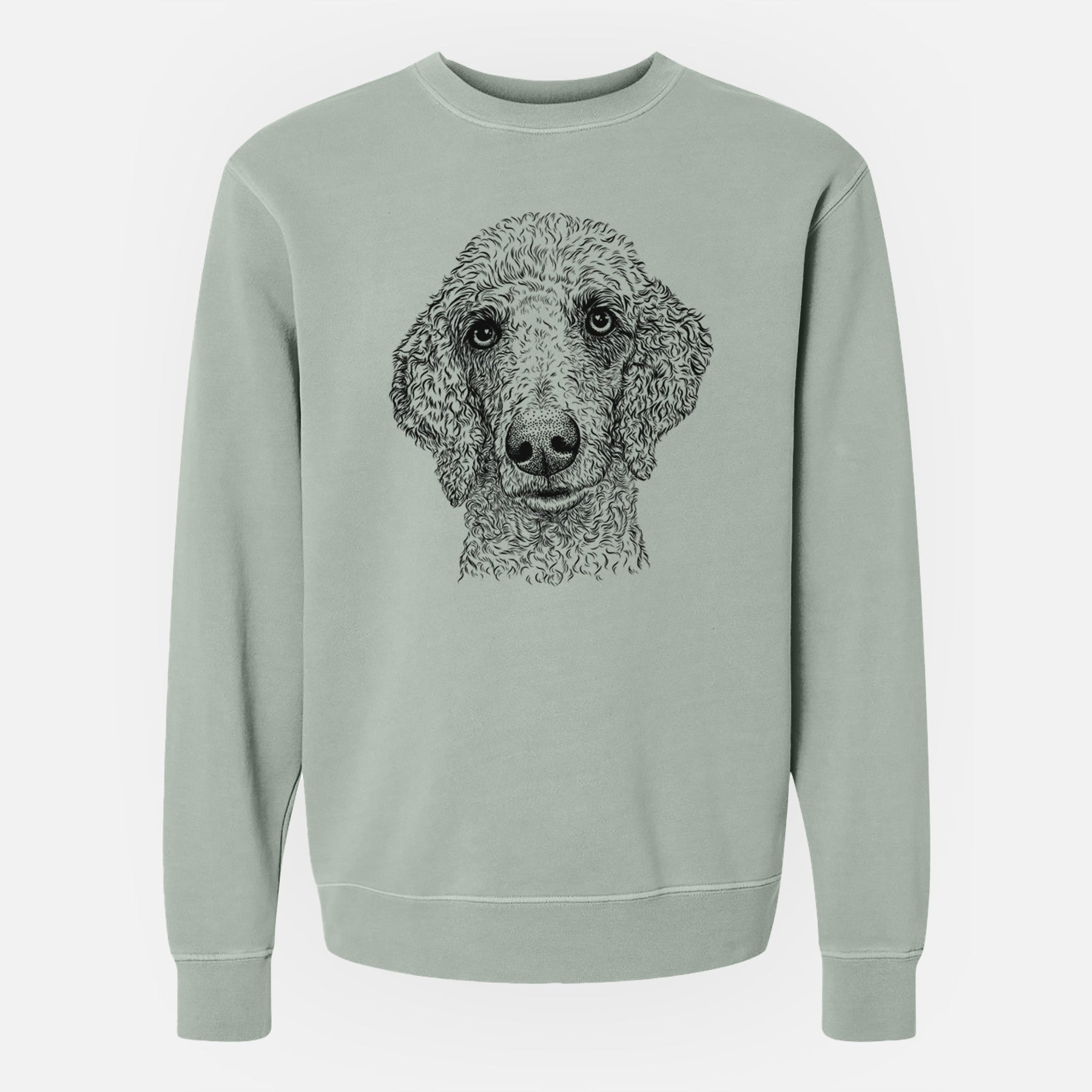 Bare Blossom the Poodle - Unisex Pigment Dyed Crew Sweatshirt