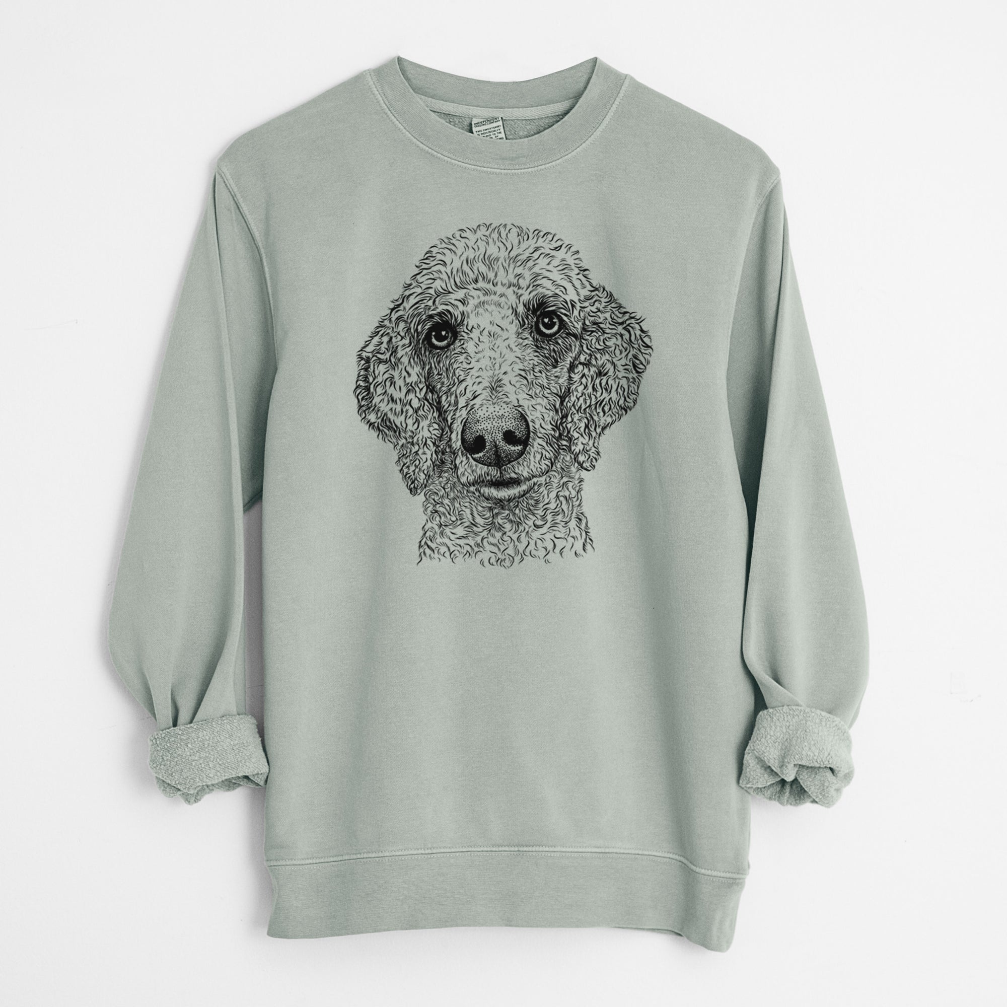 Bare Blossom the Poodle - Unisex Pigment Dyed Crew Sweatshirt