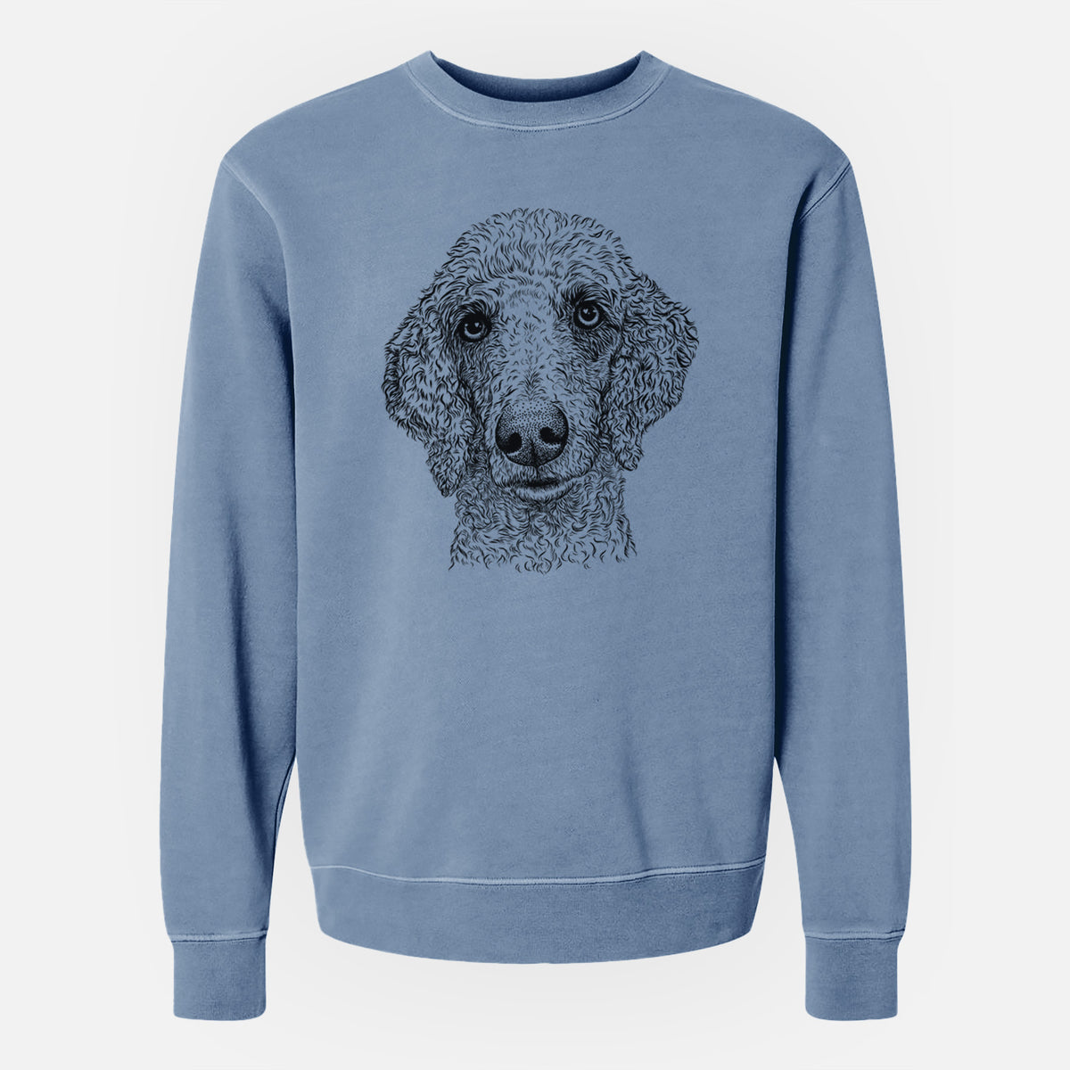 Bare Blossom the Poodle - Unisex Pigment Dyed Crew Sweatshirt