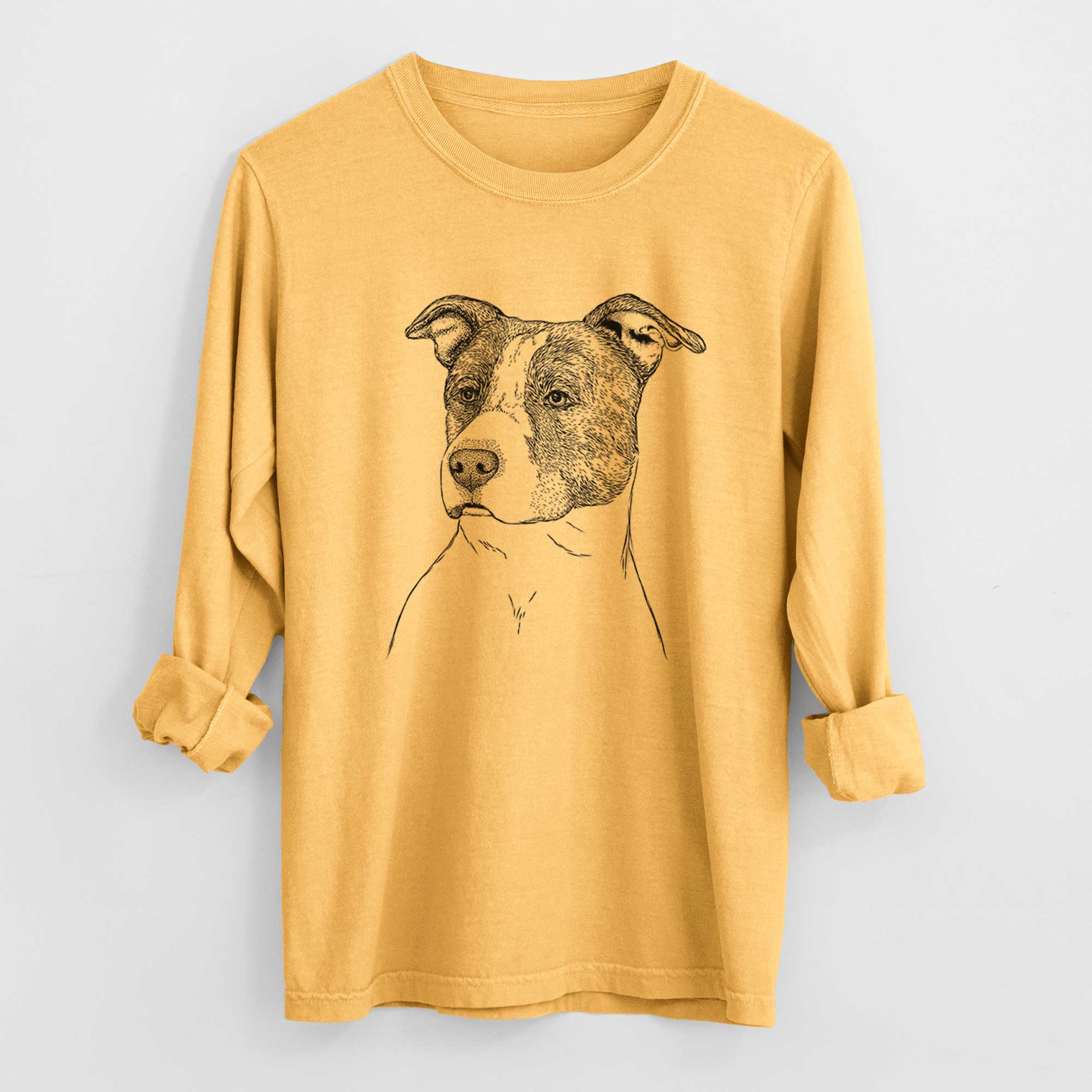 Bare Blu the Pitbull - Heavyweight 100% Cotton Long Sleeve