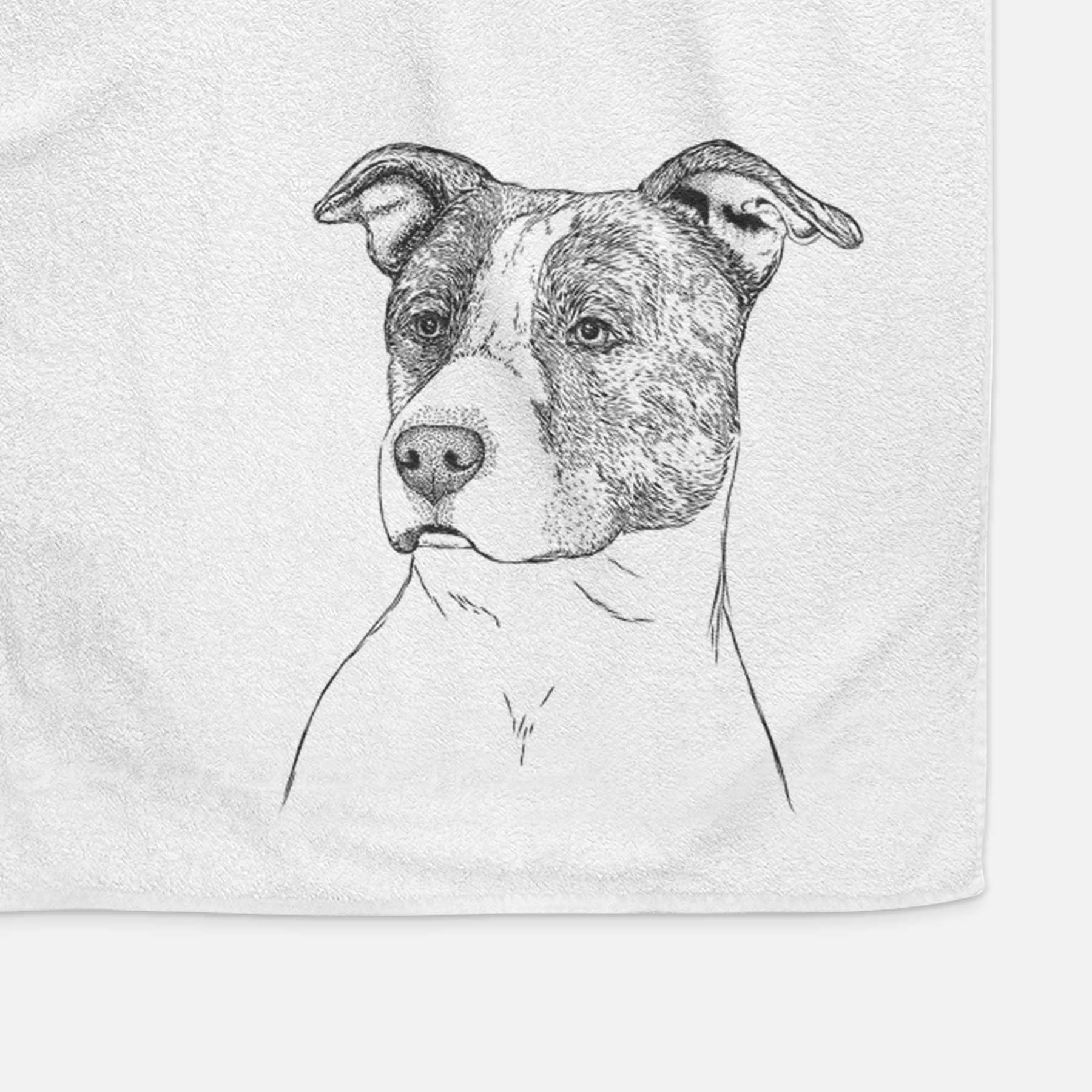 Blu the Pitbull Decorative Hand Towel