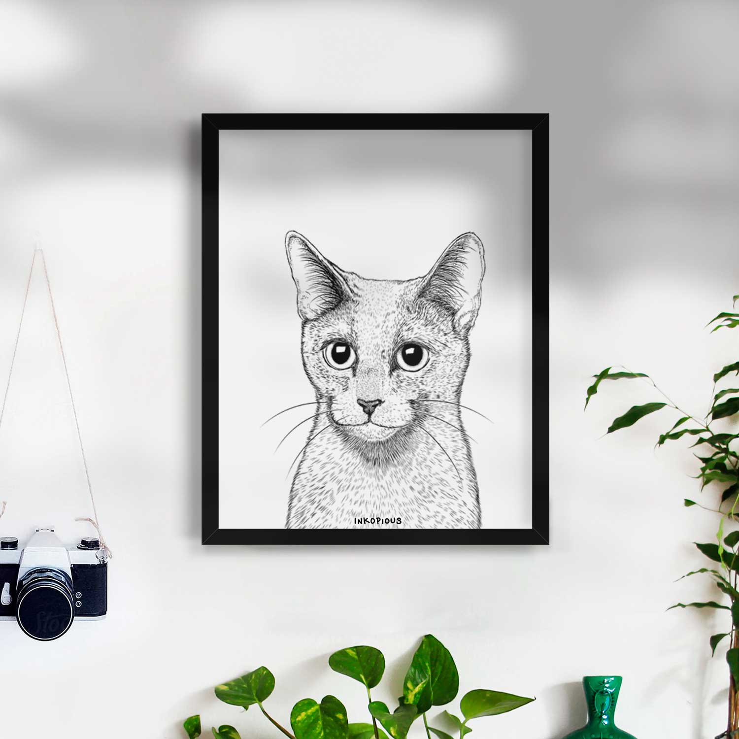 Blue the Russian Blue Cat Art Print