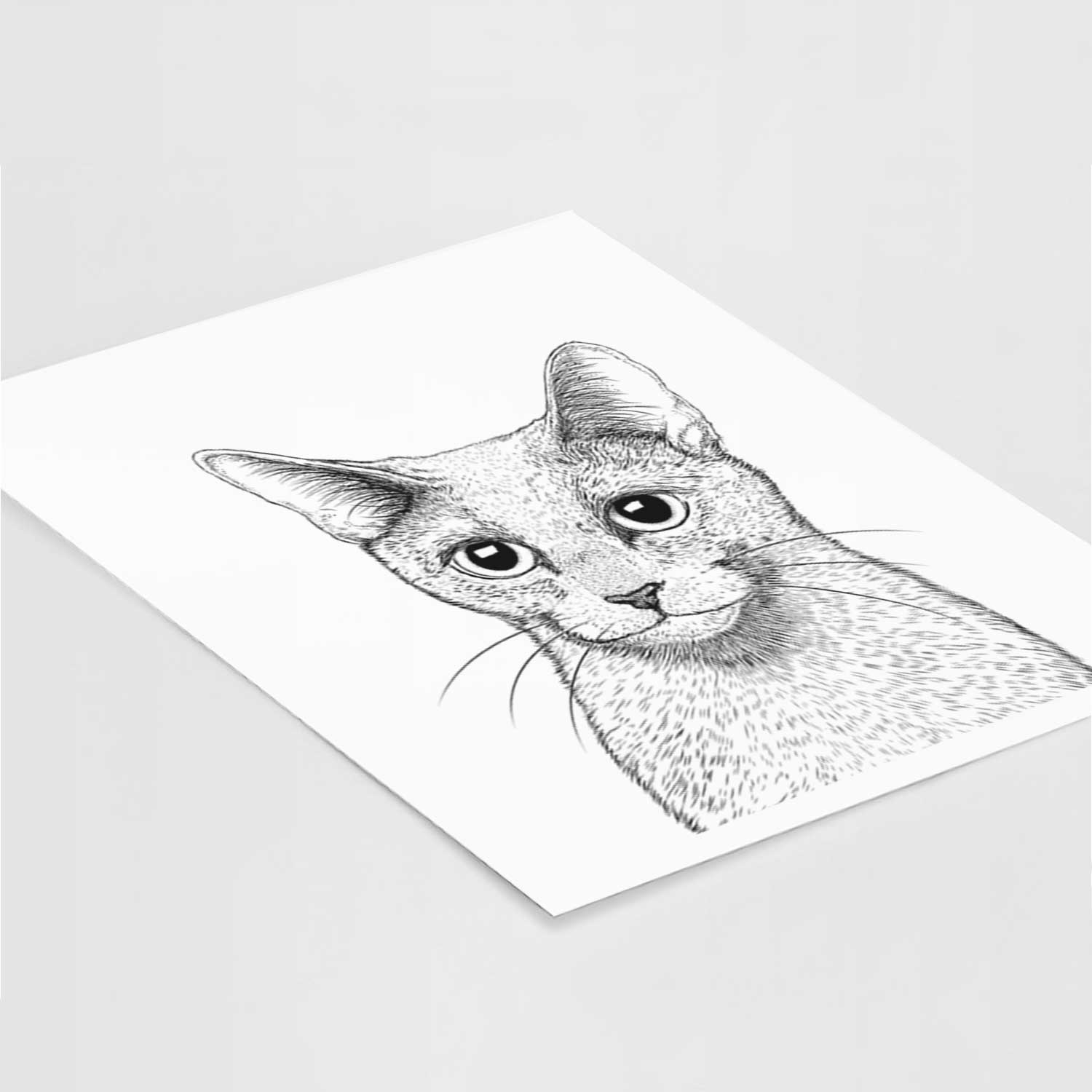 Blue the Russian Blue Cat Art Print