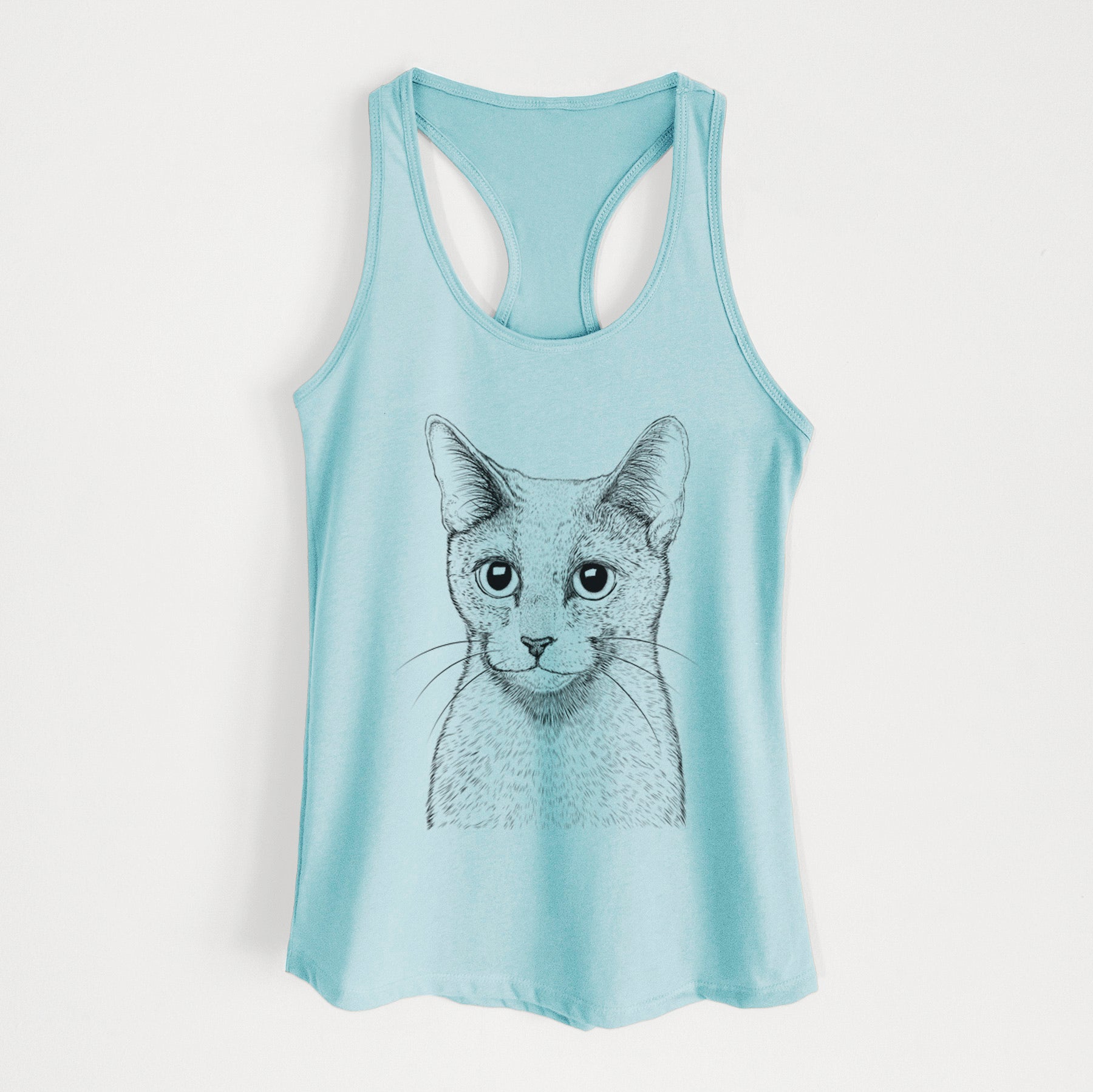 Blue the Russsian Blue Cat - Women's Racerback Tanktop