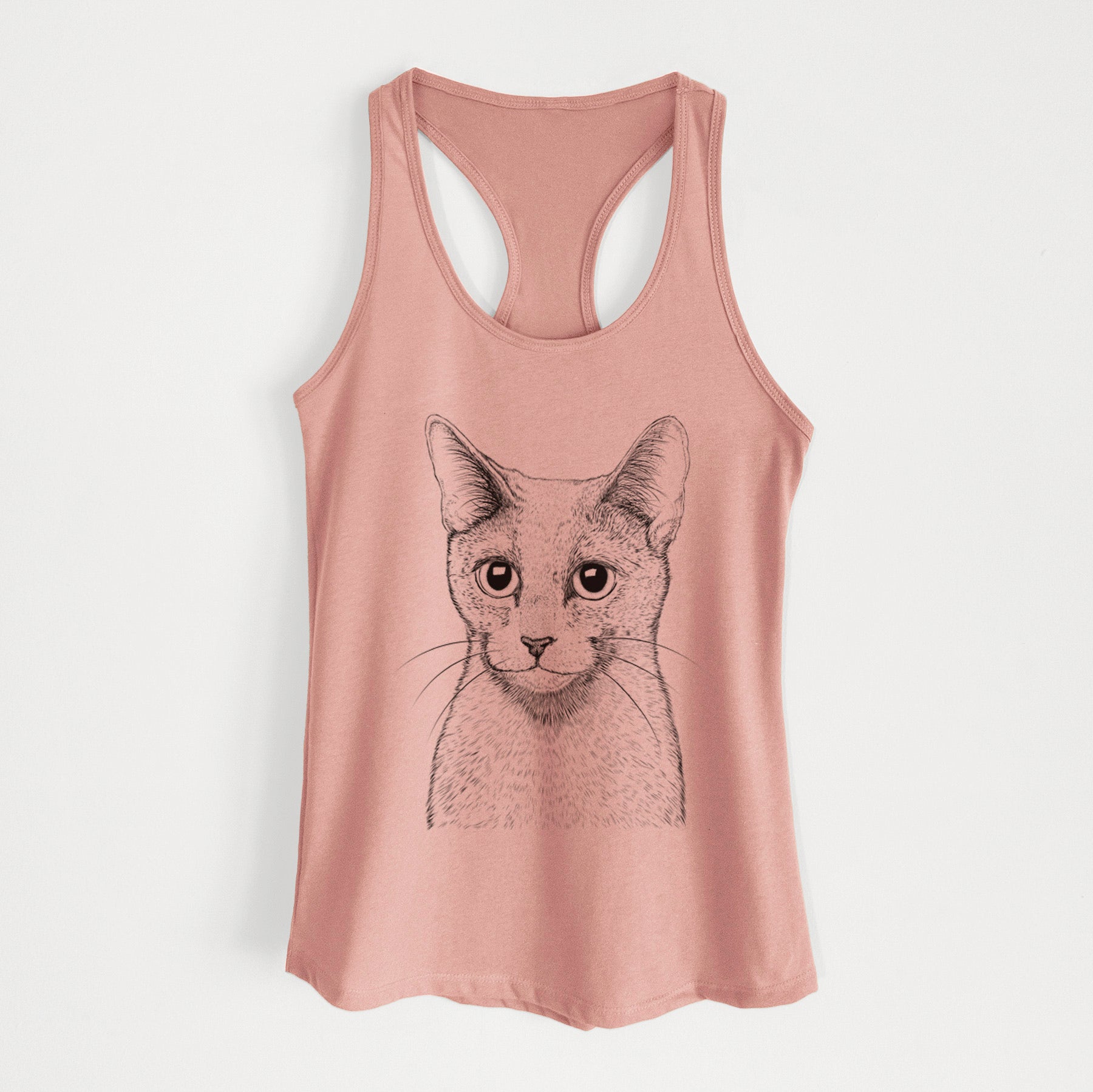 Blue the Russsian Blue Cat - Women's Racerback Tanktop