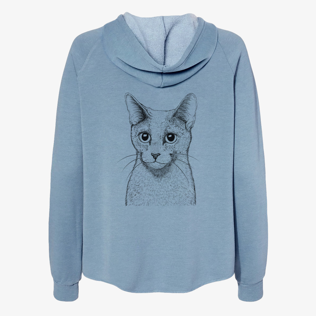Blue the Russsian Blue Cat - Women's Cali Wave Zip-Up Sweatshirt