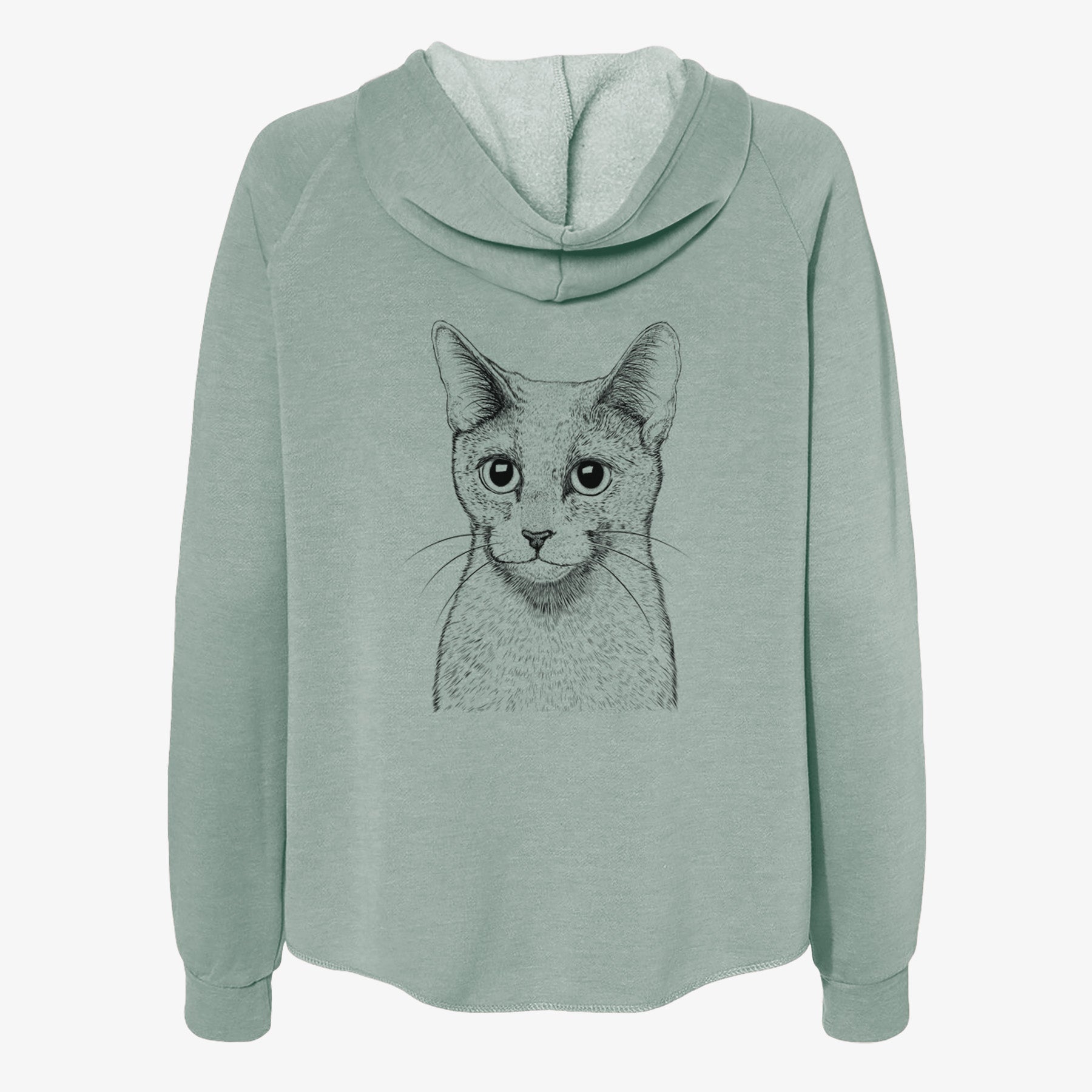 Blue the Russsian Blue Cat - Women's Cali Wave Zip-Up Sweatshirt