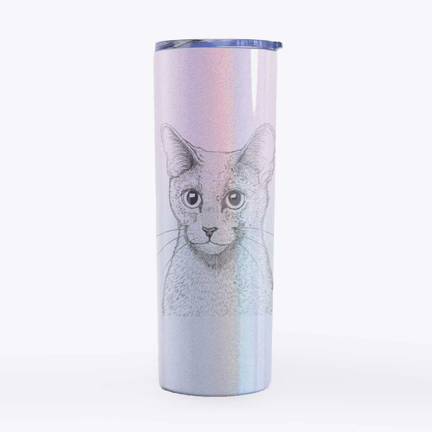 Blue the Russsian Blue Cat - 20oz Skinny Tumbler