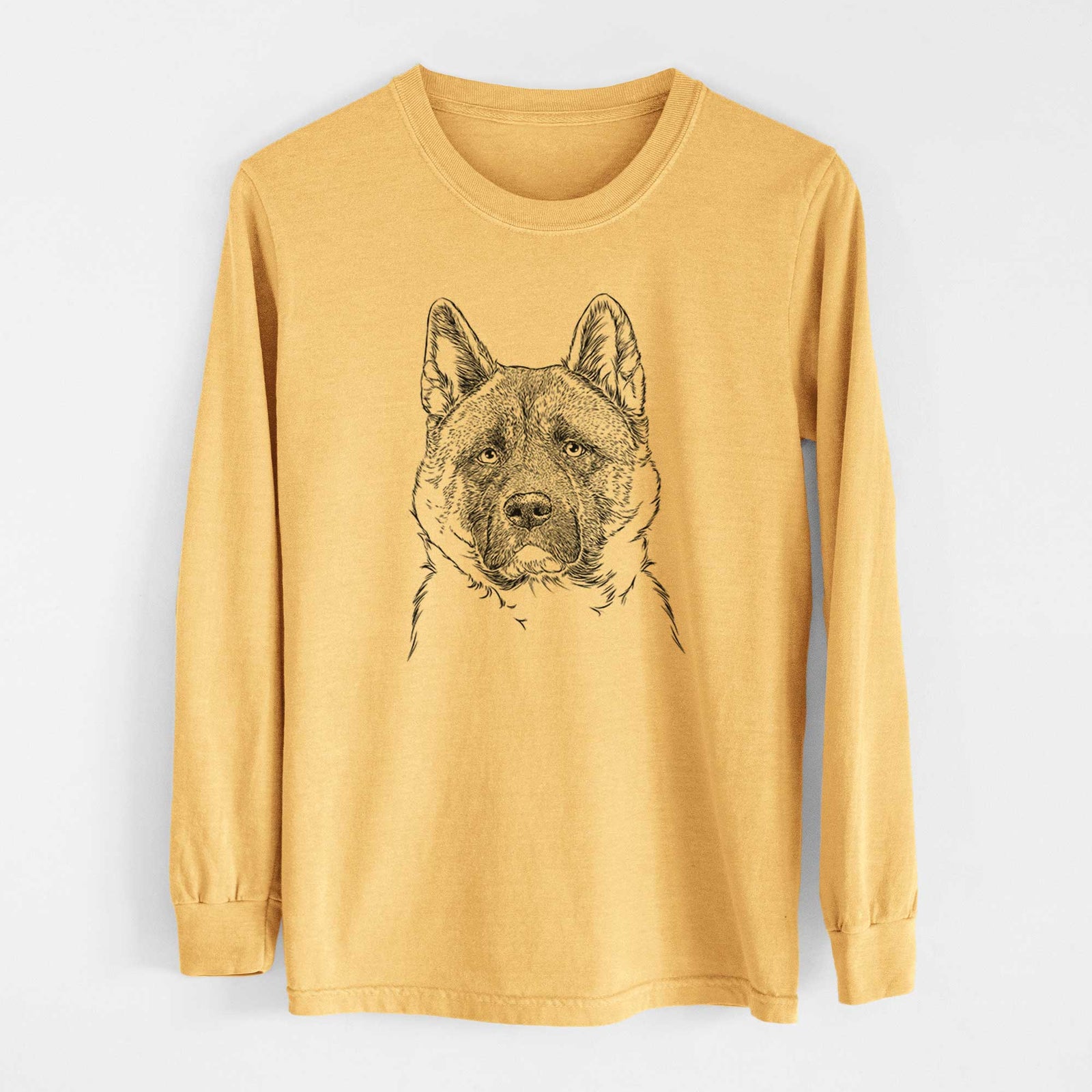 Bare Bo the American Akita - Heavyweight 100% Cotton Long Sleeve
