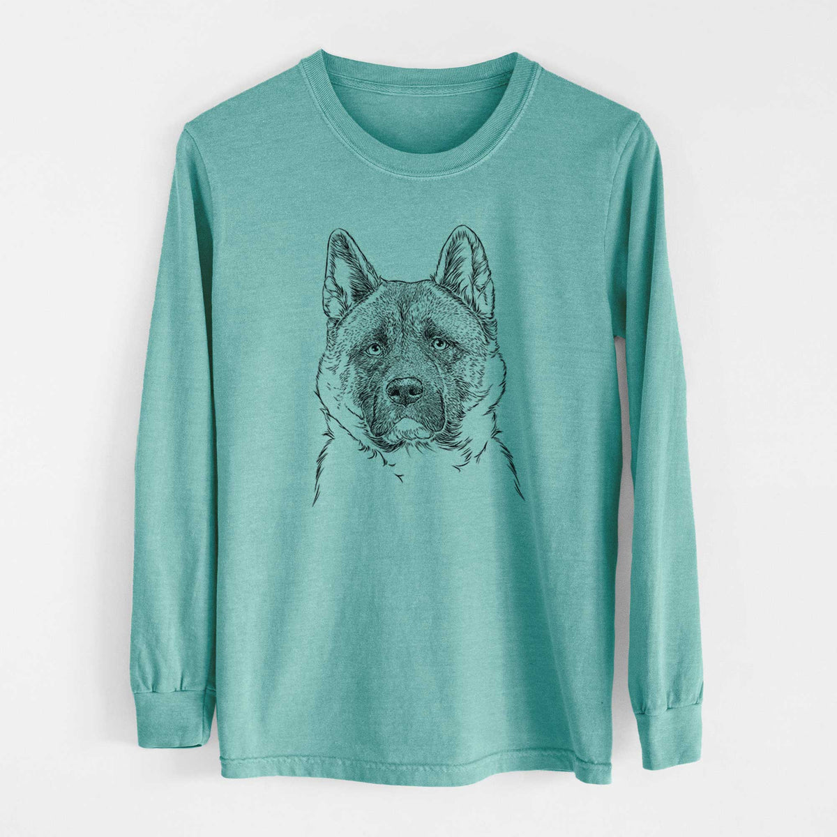 Bare Bo the American Akita - Heavyweight 100% Cotton Long Sleeve