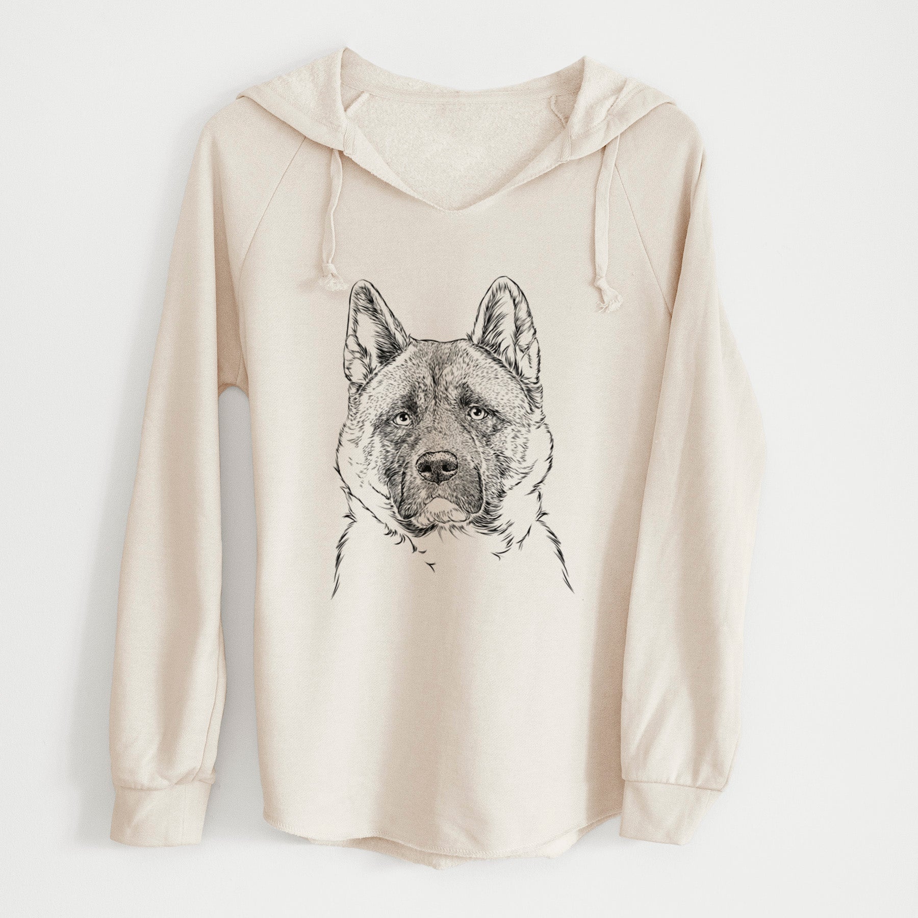 Bare Bo the American Akita - Cali Wave Hooded Sweatshirt