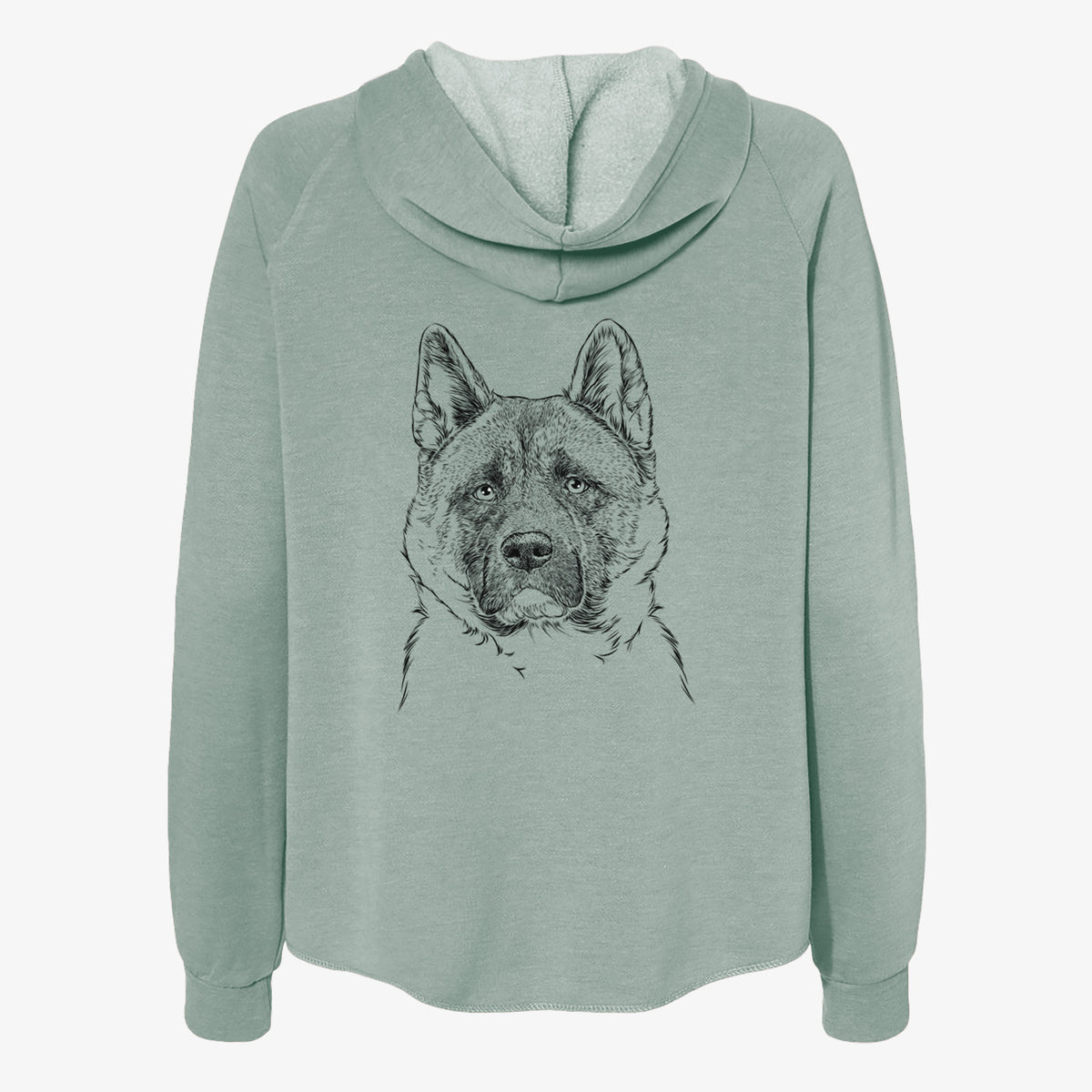 Bo the American Akita - Women's Cali Wave Zip-Up Sweatshirt