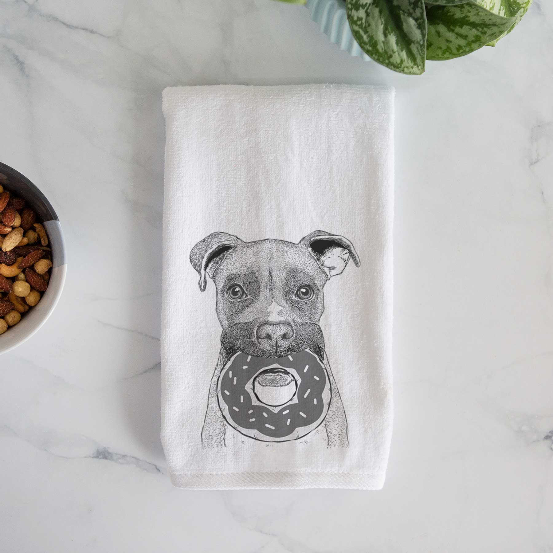 Bo the Boxer Decorative Hand Towel