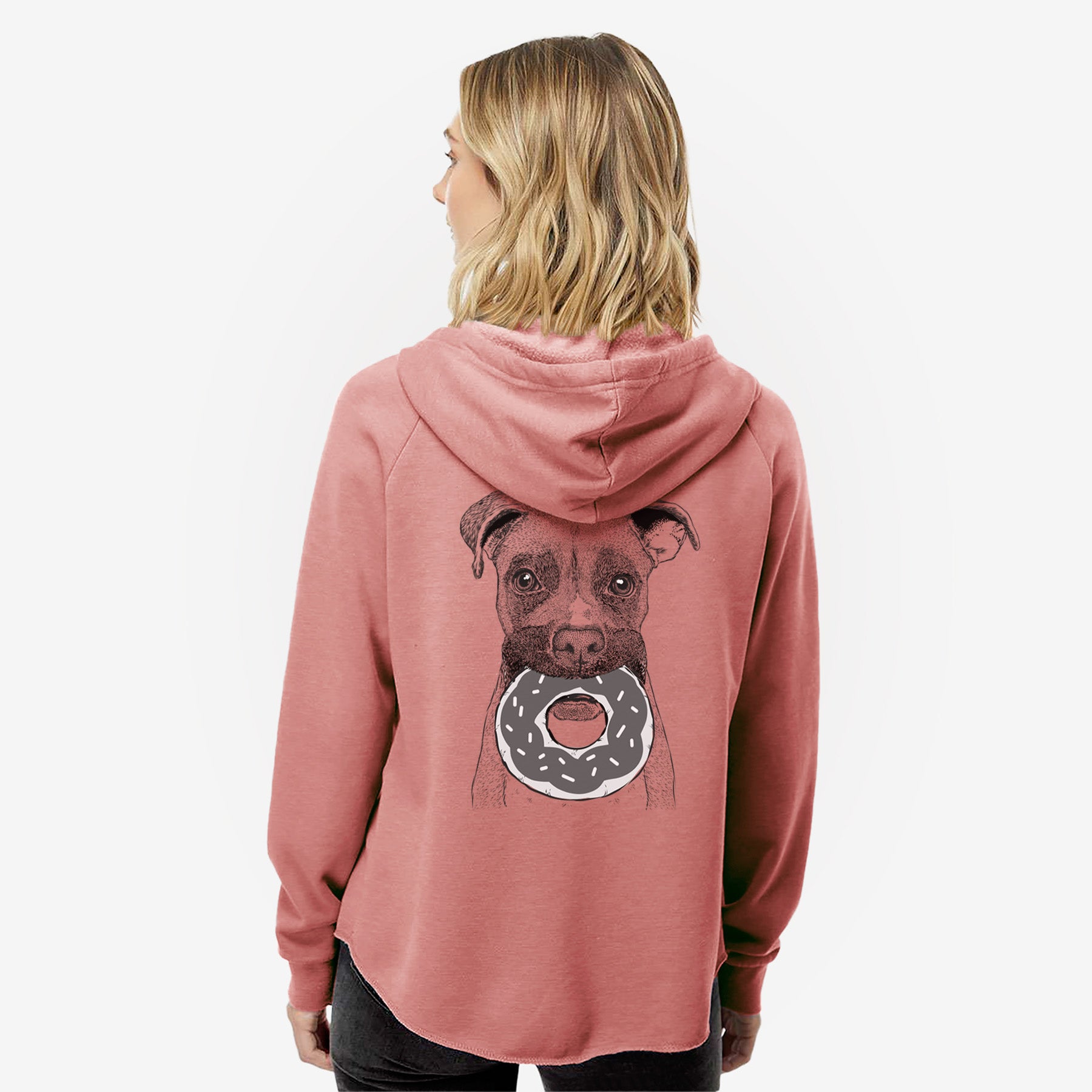 Bo the Boxer - Women's Cali Wave Zip-Up Sweatshirt