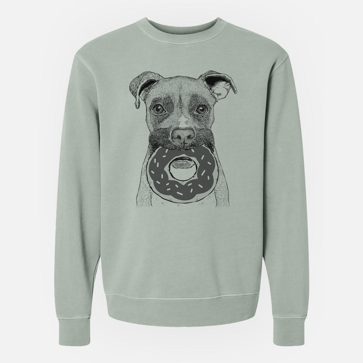 Bare Bo the Boxer - Unisex Pigment Dyed Crew Sweatshirt