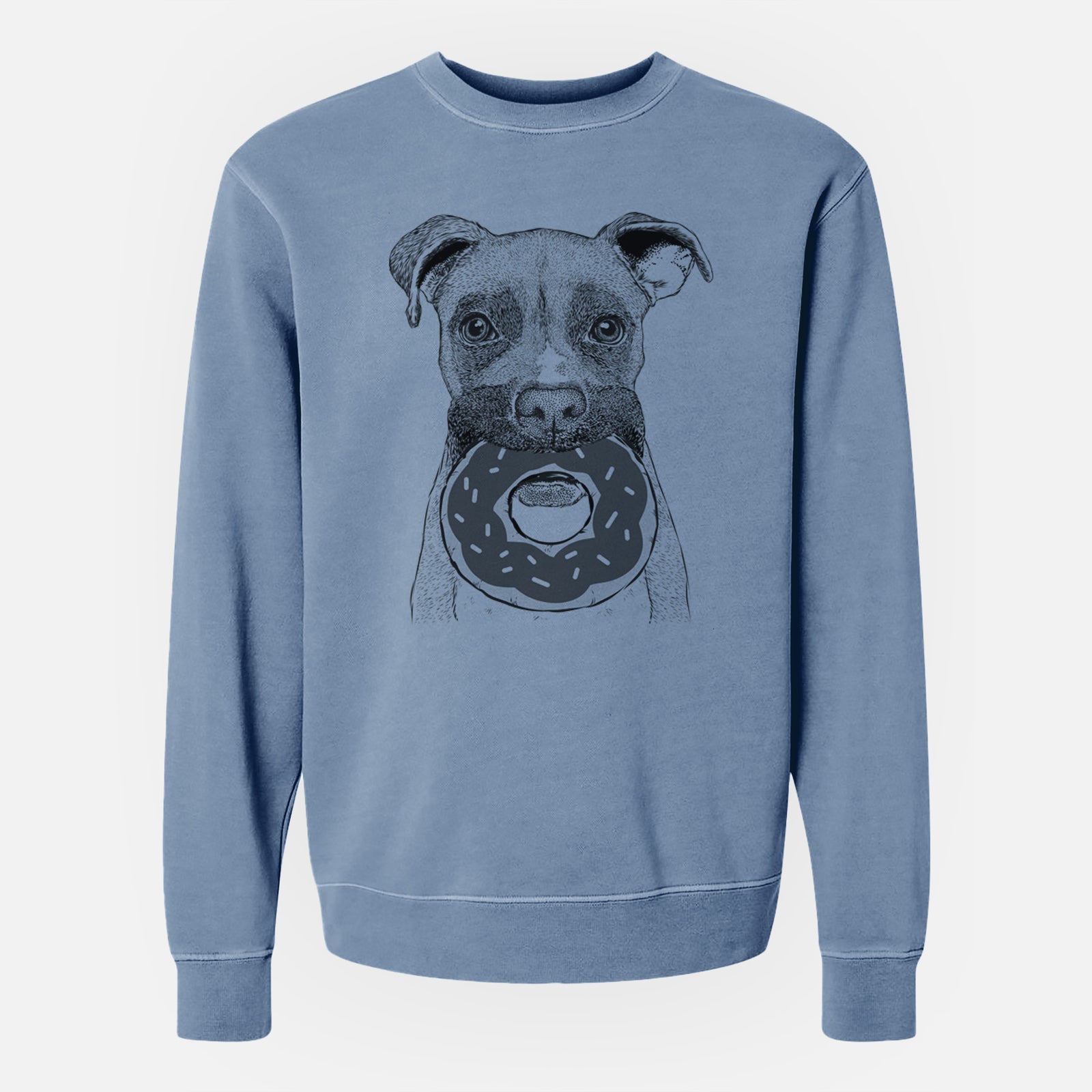 Bare Bo the Boxer - Unisex Pigment Dyed Crew Sweatshirt