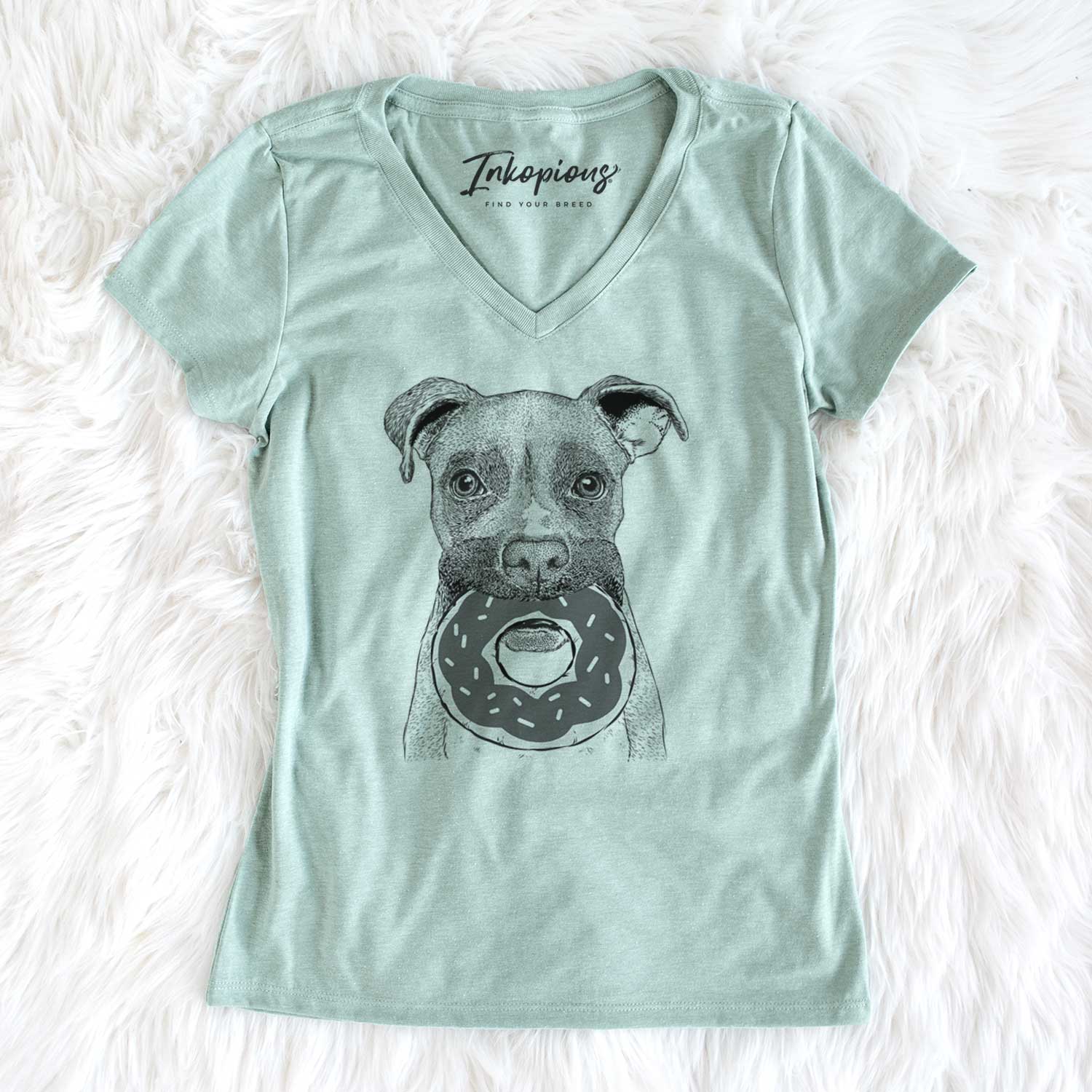 Bare Bo the Boxer - Women's V-neck Shirt