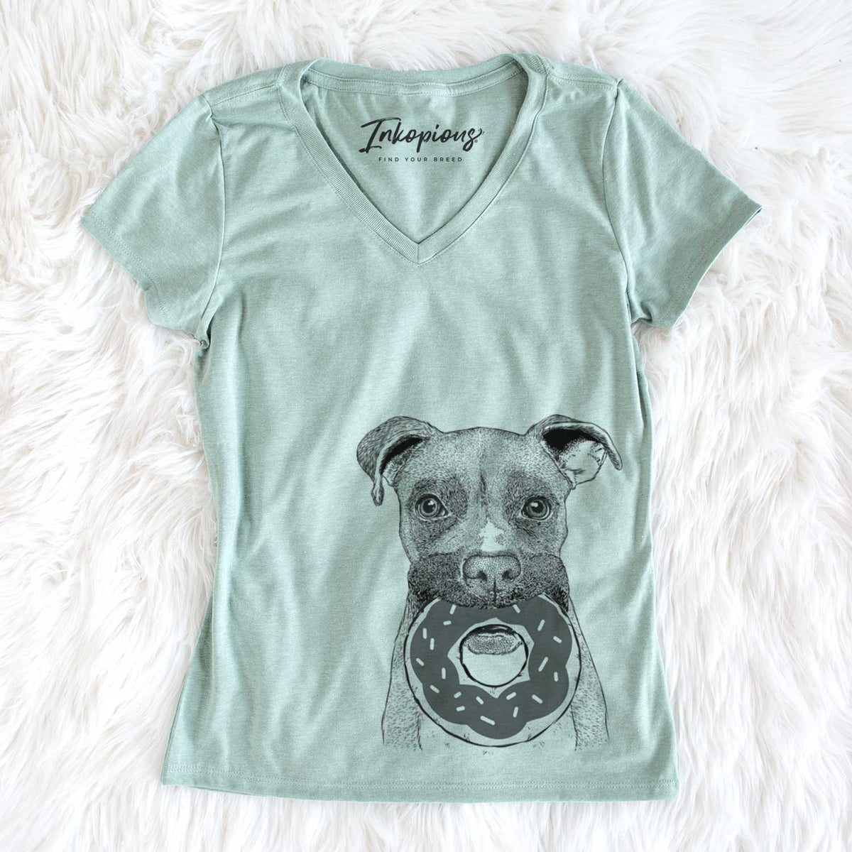 Bare Bo the Boxer - Women's V-neck Shirt