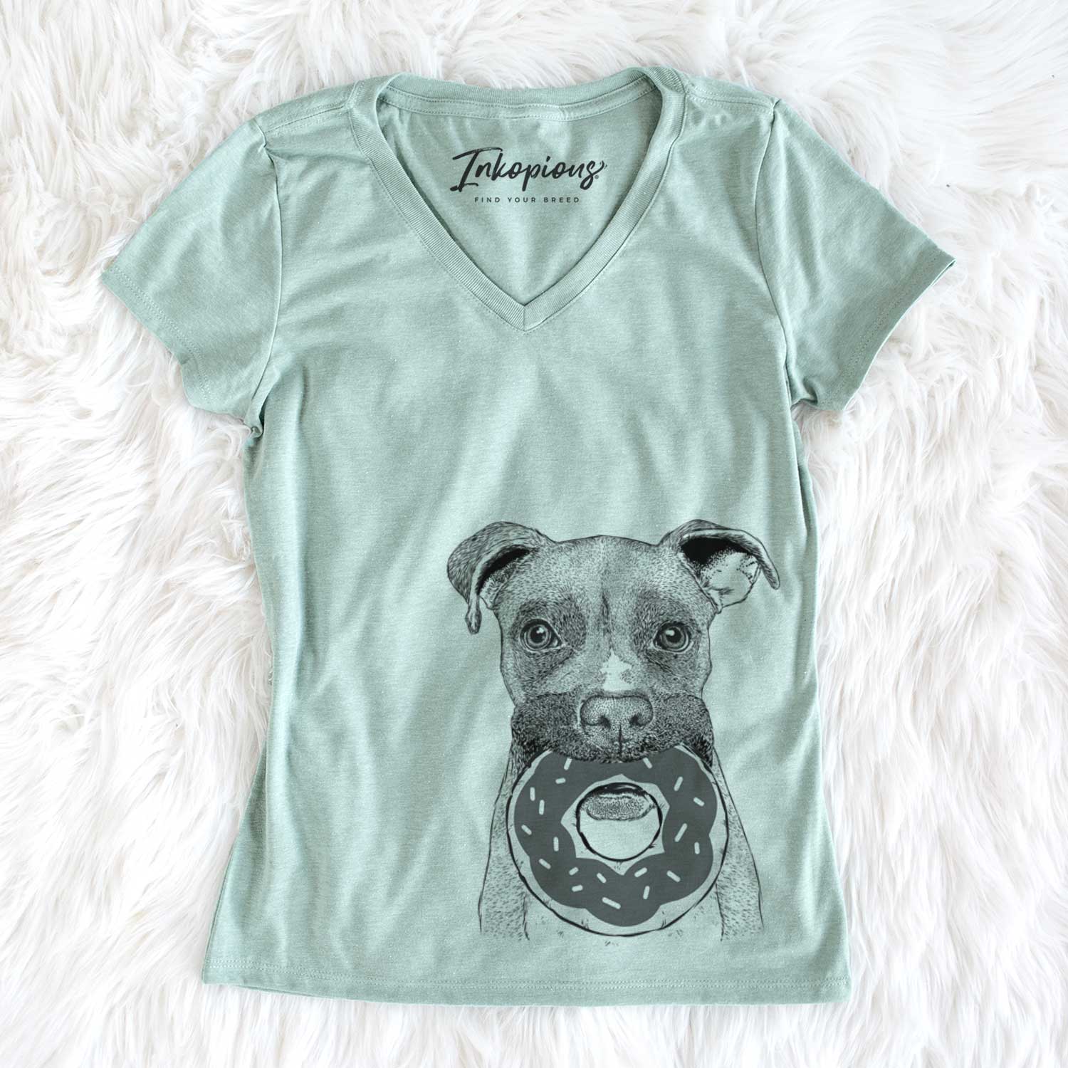 Bare Bo the Boxer - Women's V-neck Shirt