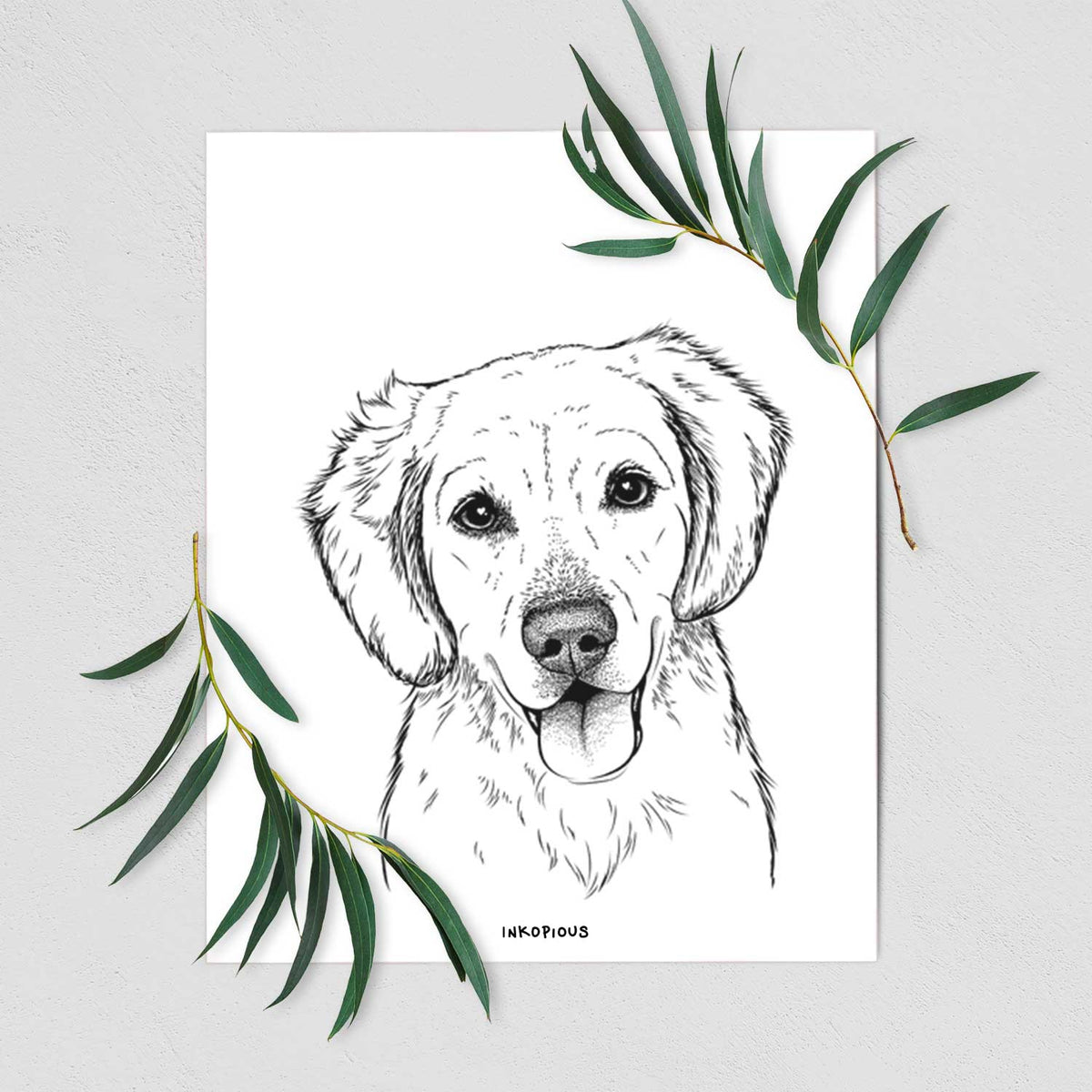 BoJo the Golden Retriever Art Print