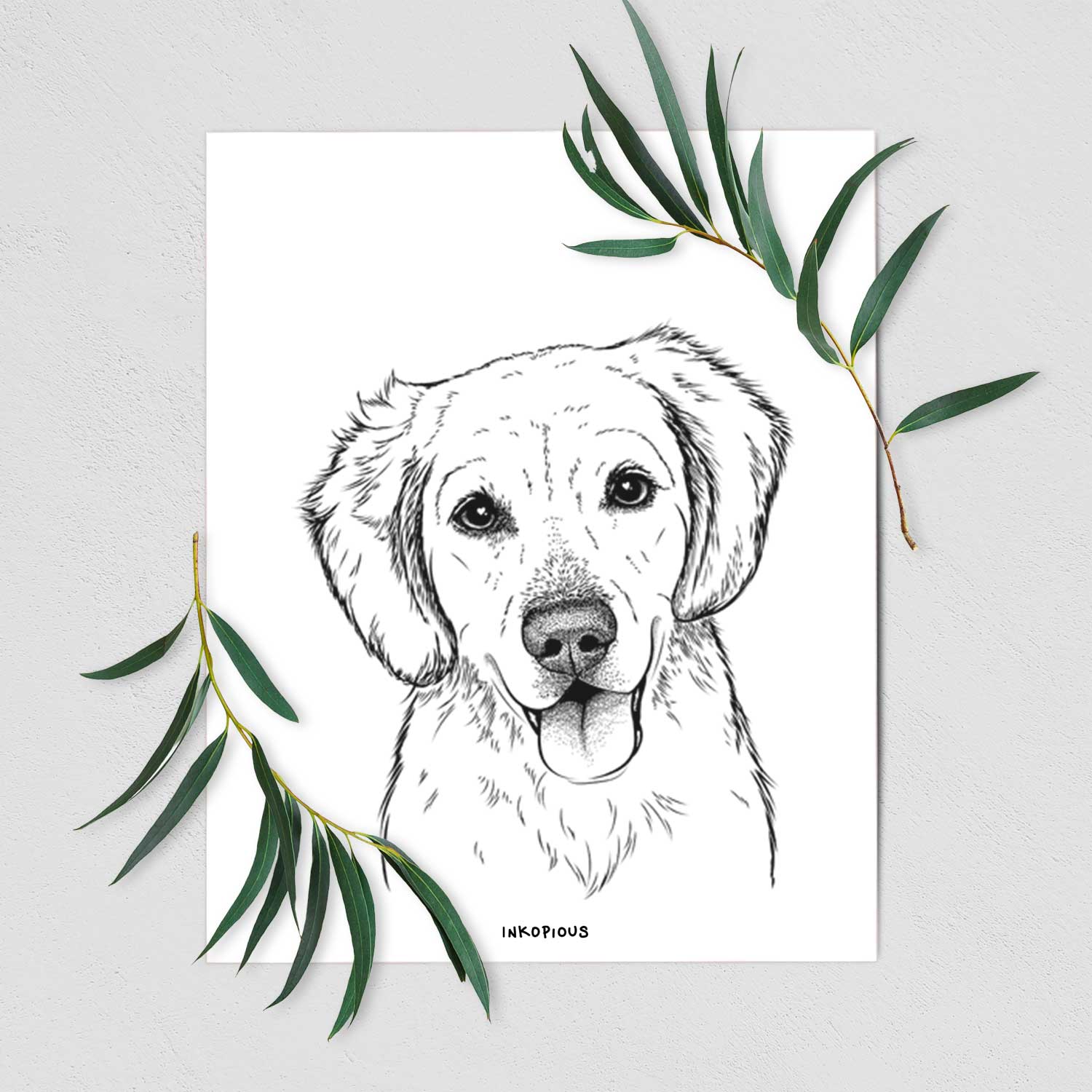 BoJo the Golden Retriever Art Print
