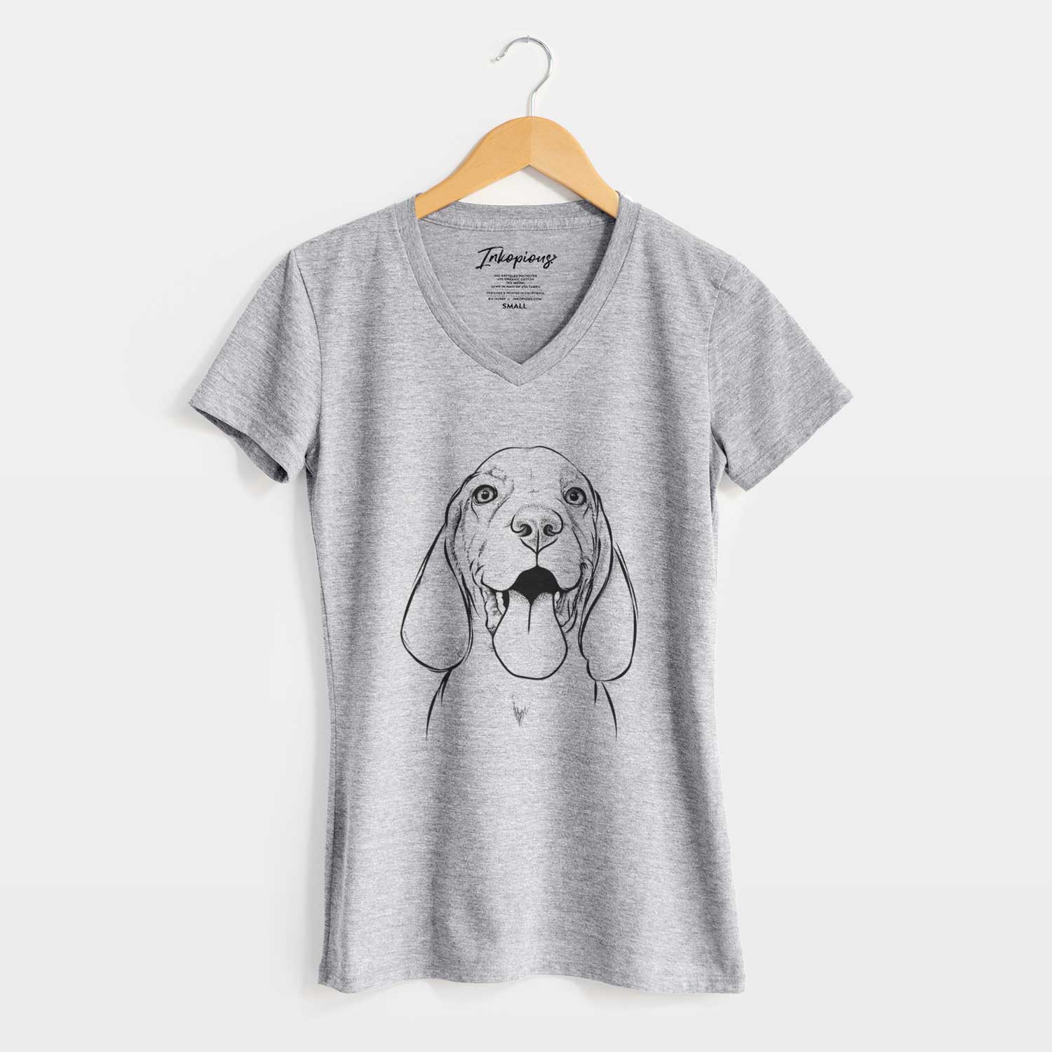 Bare Bodi the Vizsla - Women's V-neck Shirt