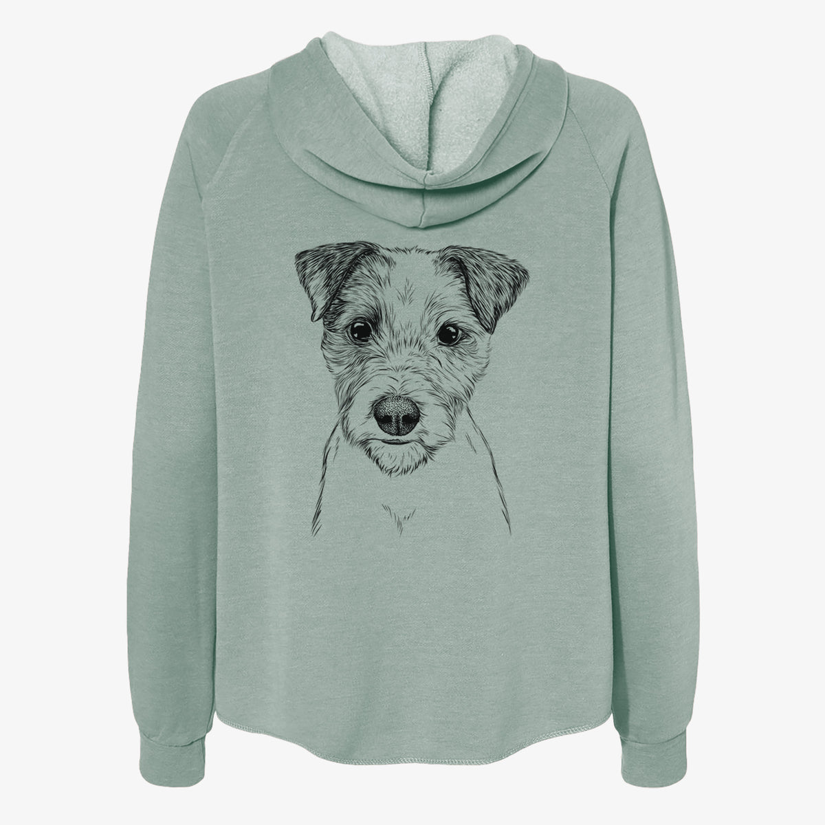 Bogart the Parson Russell Terrier - Women's Cali Wave Zip-Up Sweatshirt