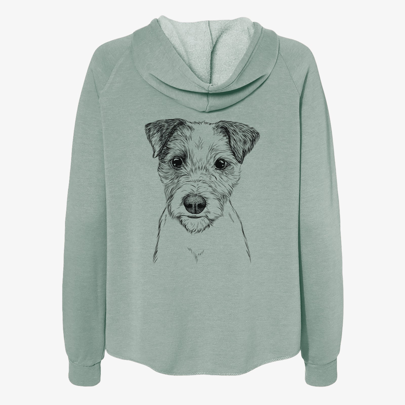 Bogart the Parson Russell Terrier - Women's Cali Wave Zip-Up Sweatshirt