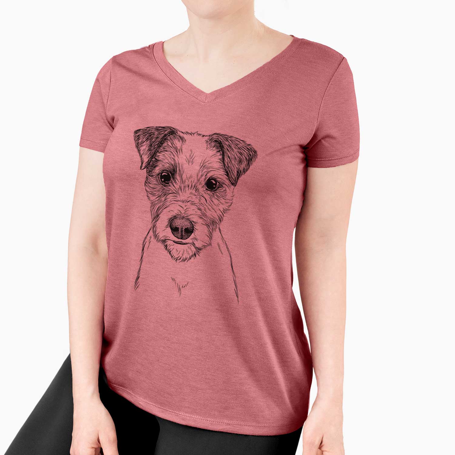 Bare Bogart the Parson Russell Terrier - Women's V-neck Shirt