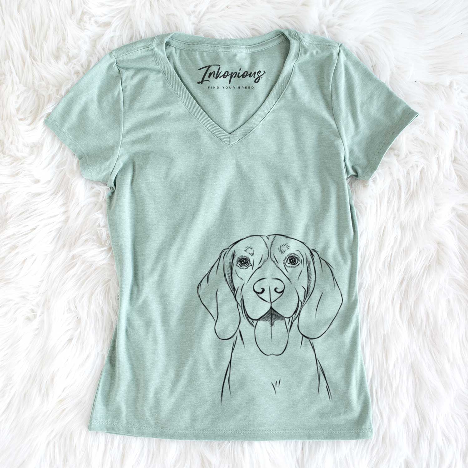 Bare Bogie the Beagle - Women's V-neck Shirt