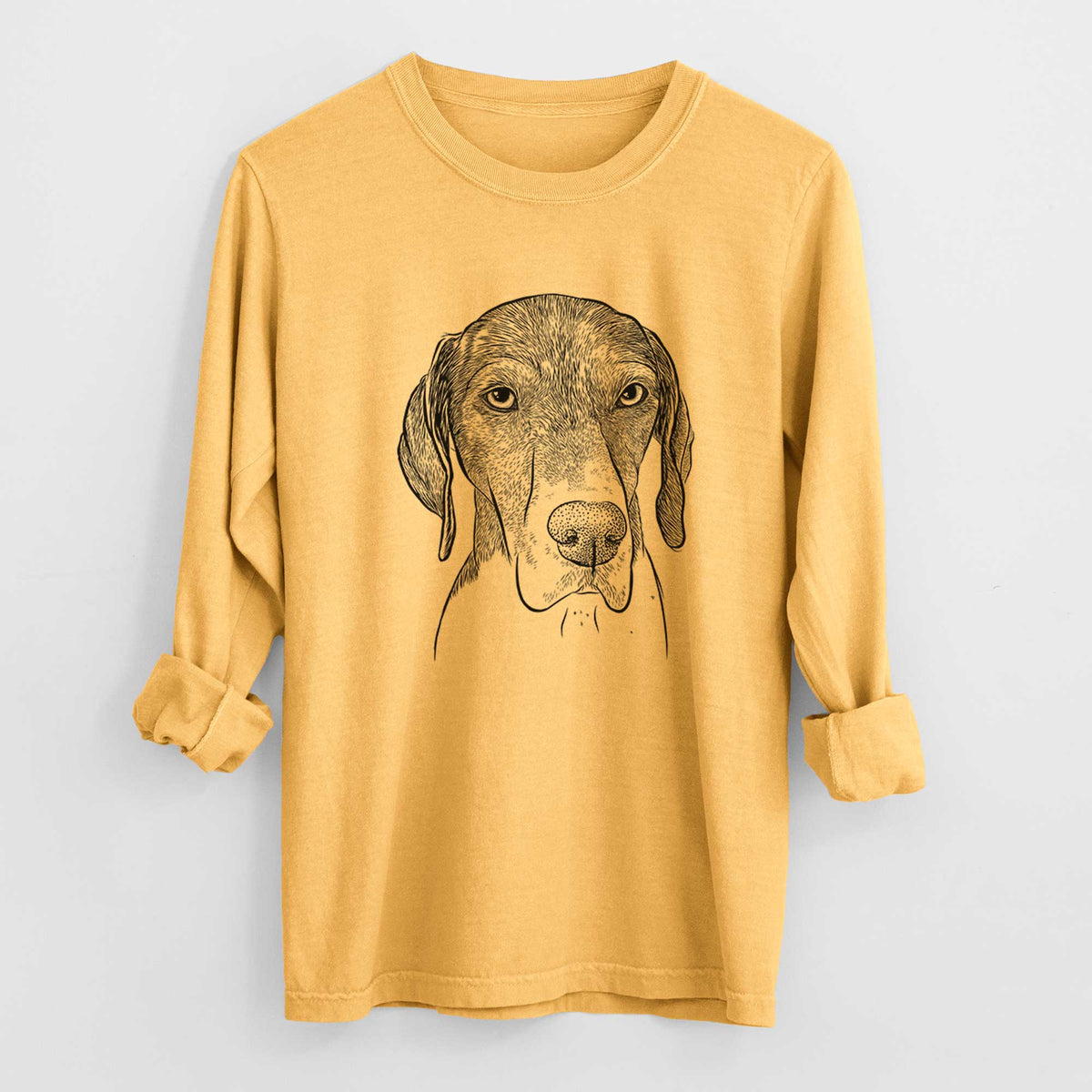 Bare Bohdi the German Shorthaired Pointer - Heavyweight 100% Cotton Long Sleeve