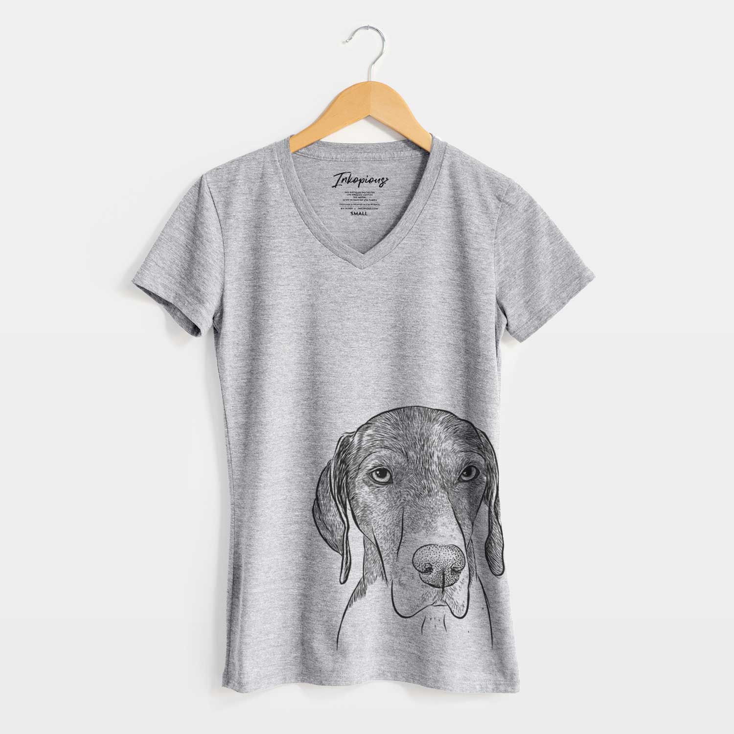 Bare Bohdi the German Shorthaired Pointer - Women's V-neck Shirt