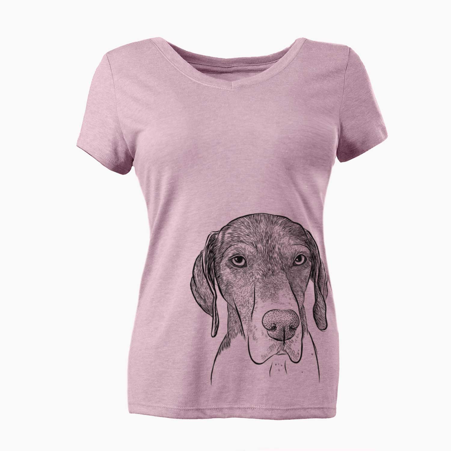 Bare Bohdi the German Shorthaired Pointer - Women's V-neck Shirt