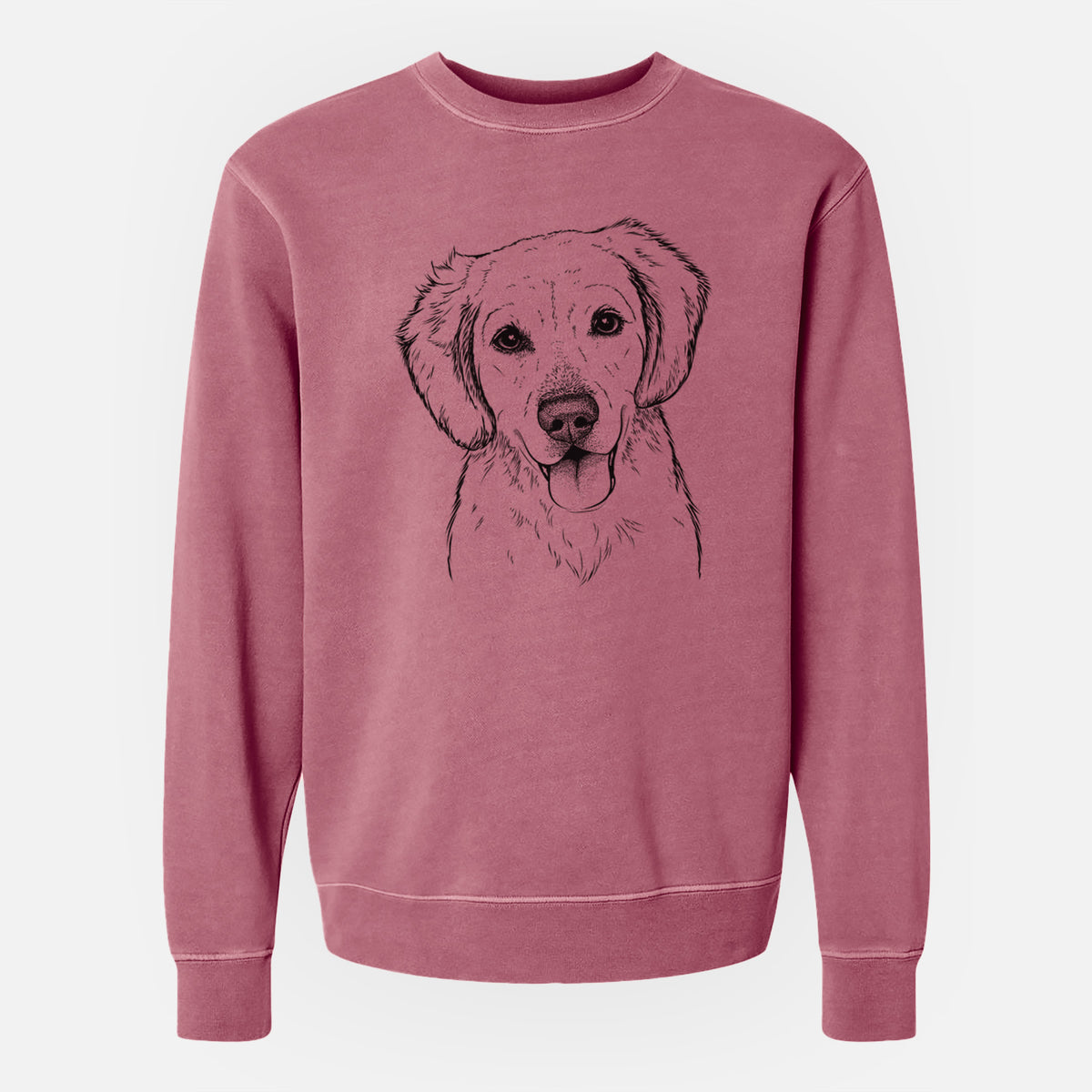 Bare Bojo the Golden Retriever - Unisex Pigment Dyed Crew Sweatshirt