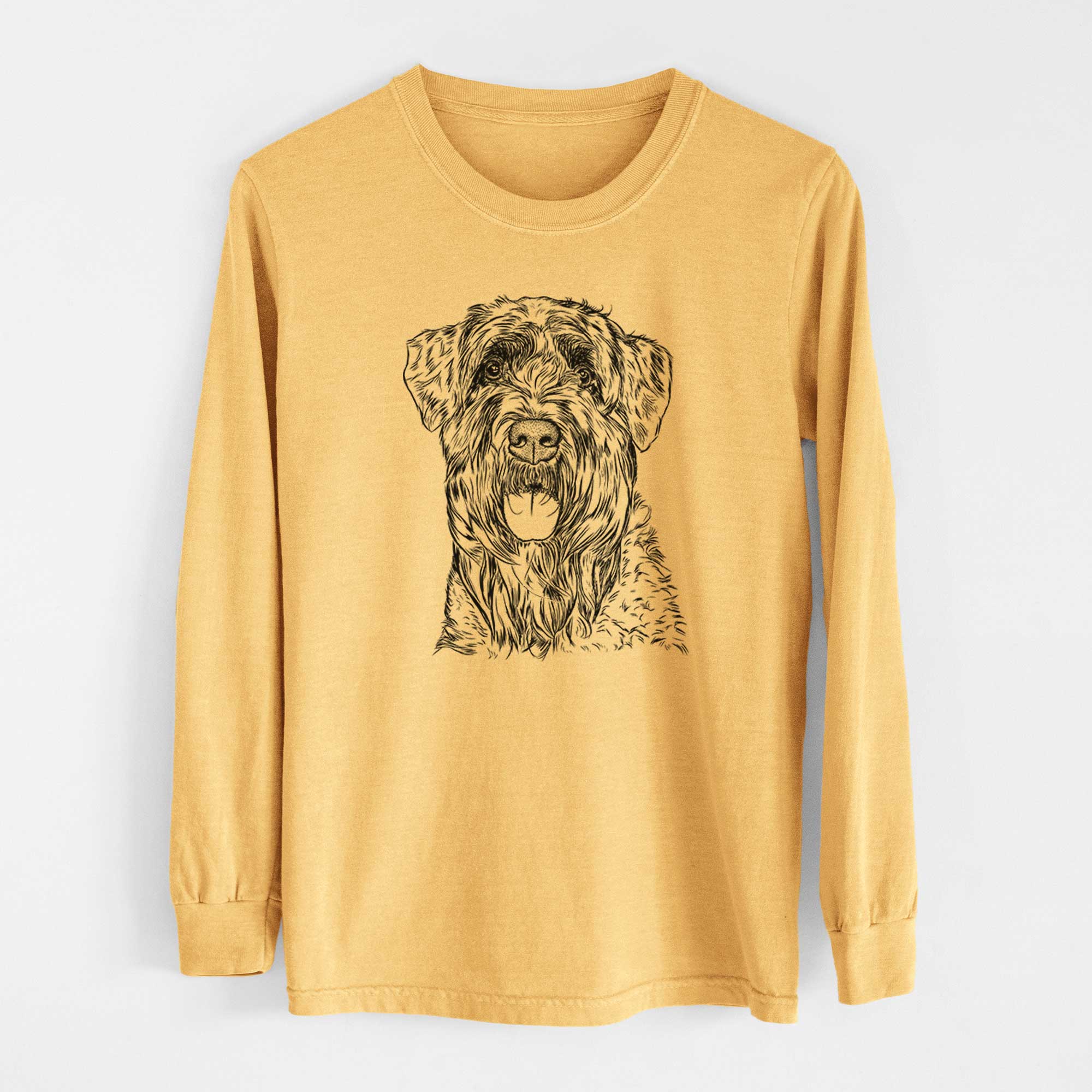 Bare Bonnie the Bouvier Des Flandres - Heavyweight 100% Cotton Long Sleeve