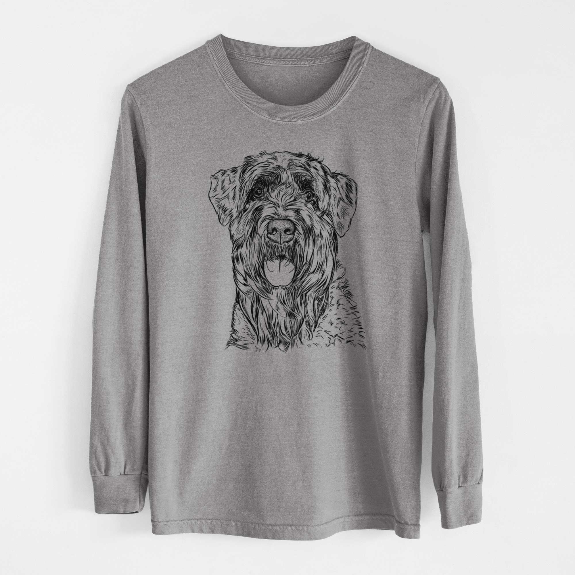 Bare Bonnie the Bouvier Des Flandres - Heavyweight 100% Cotton Long Sleeve