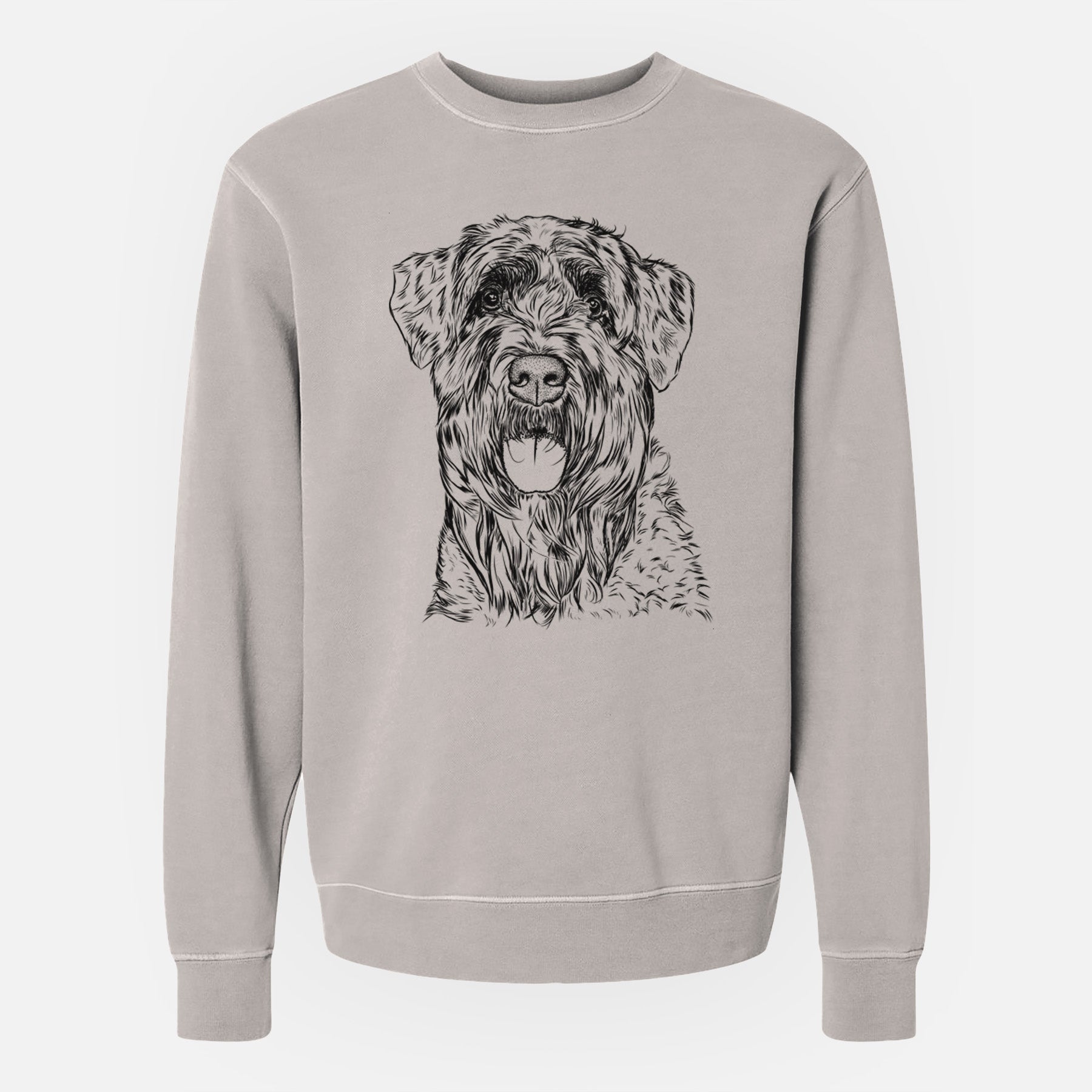 Bare Bonnie the Bouvier Des Flandres - Unisex Pigment Dyed Crew Sweatshirt