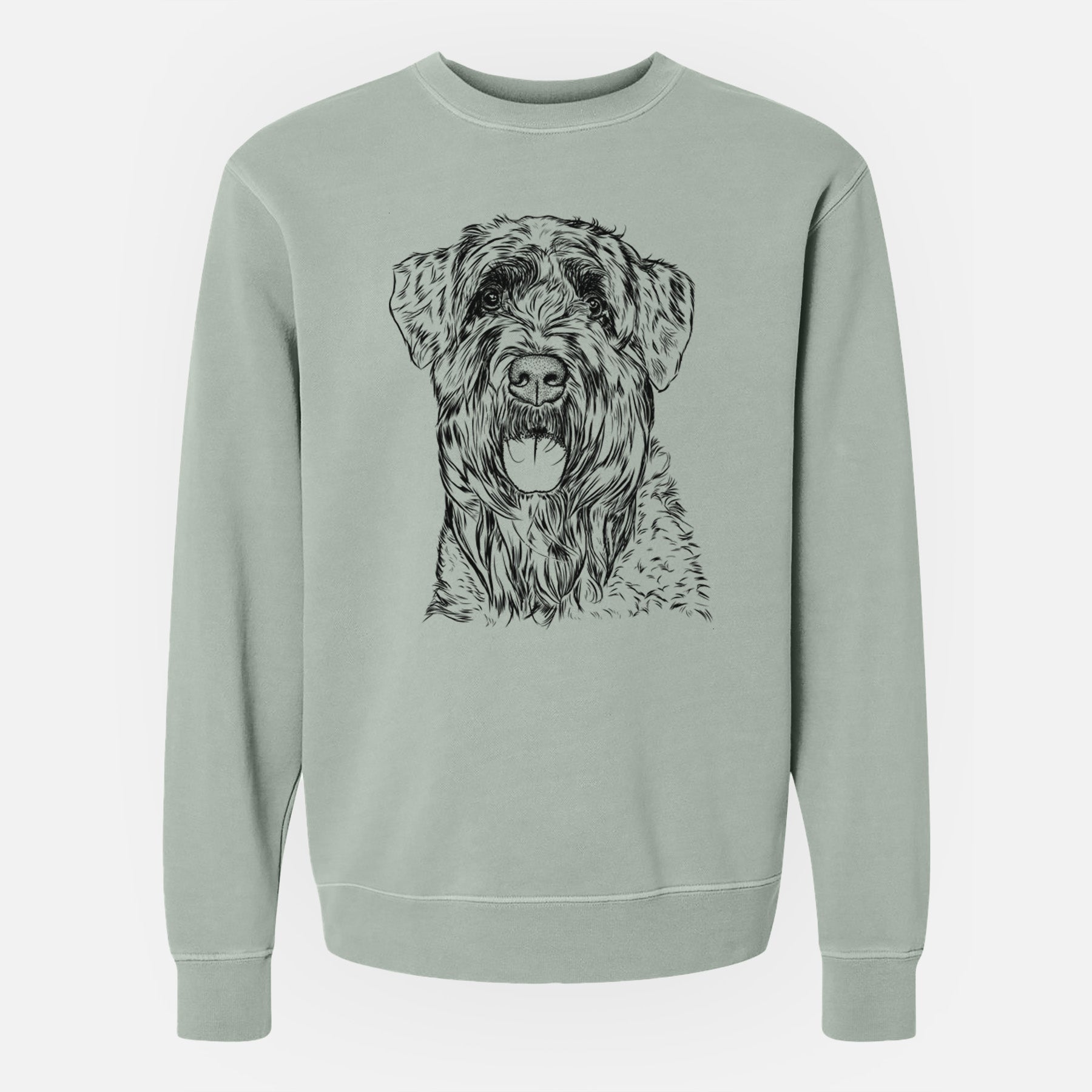 Bare Bonnie the Bouvier Des Flandres - Unisex Pigment Dyed Crew Sweatshirt